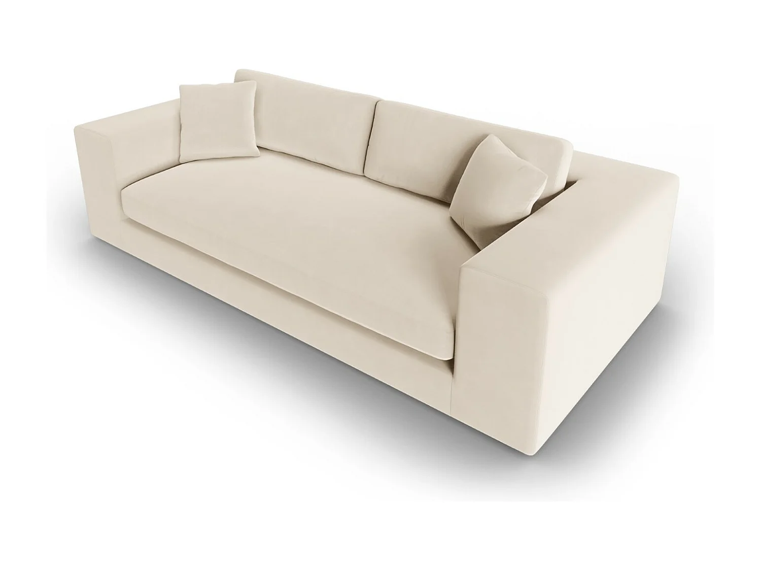 CXL by Christian Lacroix - Bank "Tendance" 4 zitplaatsen, Flueel, Beige - 262x122x72cm