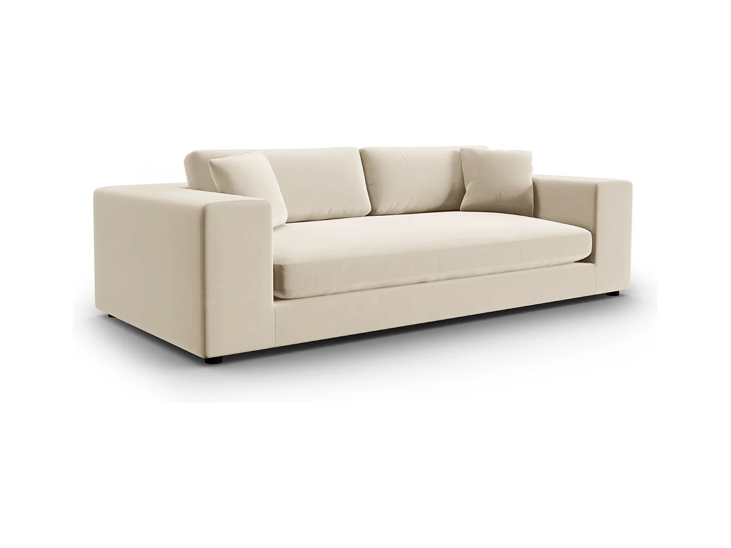 CXL by Christian Lacroix - Divano "Tendance" 4 posti in velluto beige - 262x122x72cm