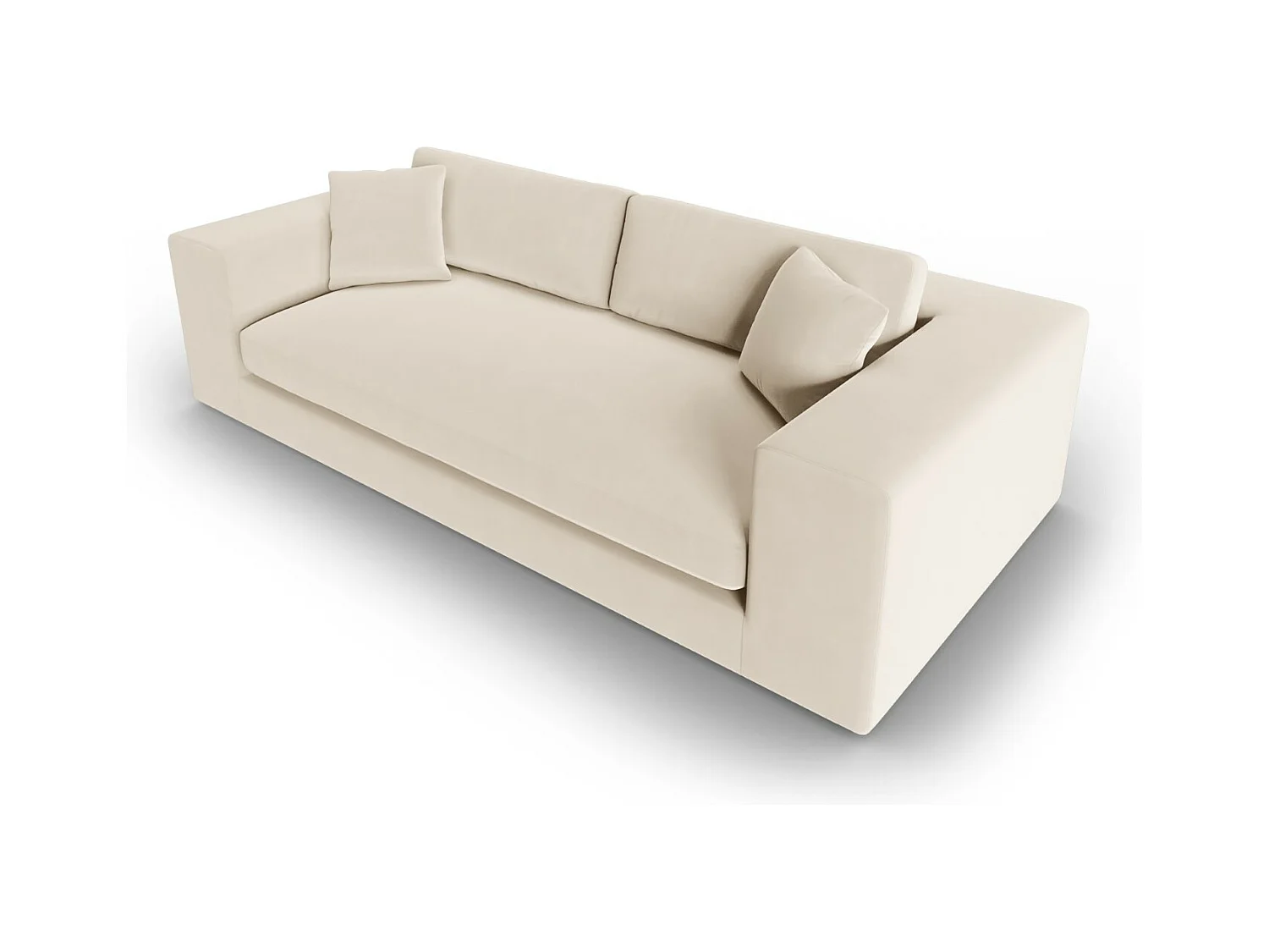 CXL by Christian Lacroix - Divano "Tendance" 4 posti in velluto beige - 262x122x72cm