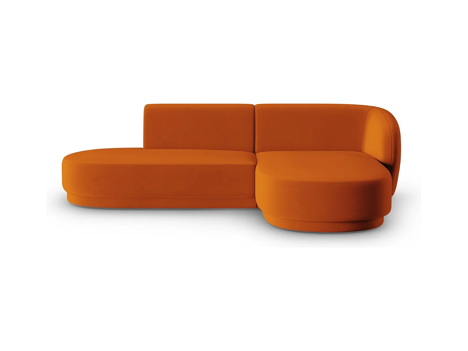 CXL by Christian Lacroix - Modulaire hoekbank rechts "Lionel" 4 zitplaatsen, Flueel, Terracotta - 233x155x74cm