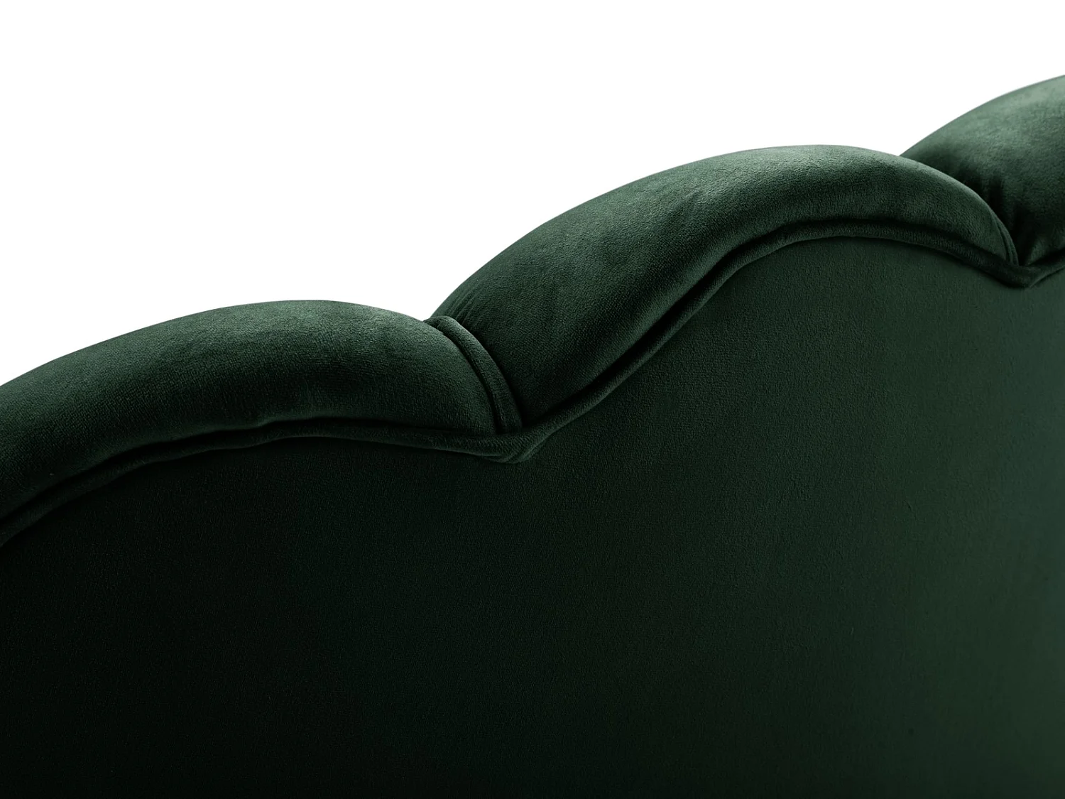 Cosmopolitan Design - Canapé "Kingston" 3 places en velours vert bouteille - 224x95x85cm