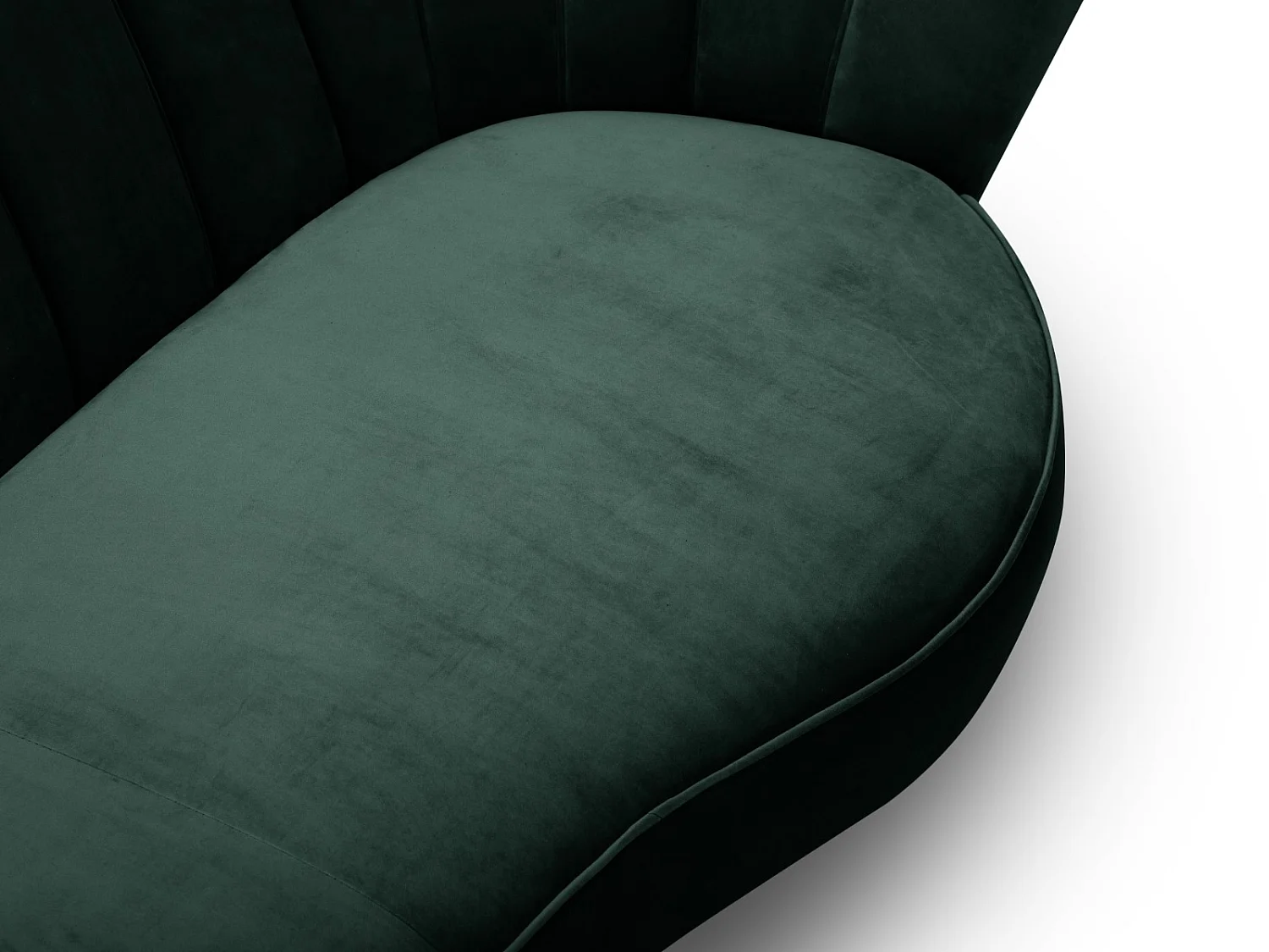 Cosmopolitan Design - Canapé "Kingston" 3 places en velours vert bouteille - 224x95x85cm