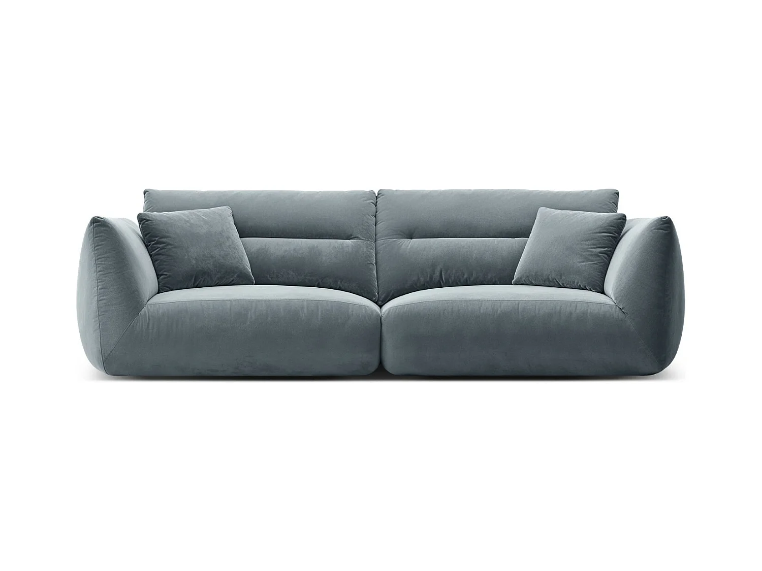 CXL by Christian Lacroix - Modulaire bank "Maurie" 4 zitplaatsen, Flueel, Blauw Grijs - 264x107x90cm