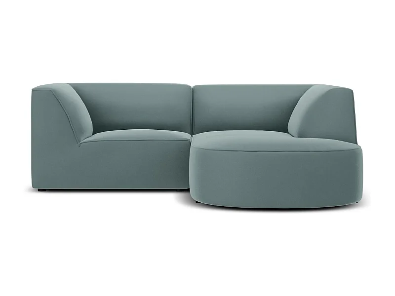 CXL by Christian Lacroix - Divano angolare destro "Charles" 3 posti in velluto menta - 186x180x69cm