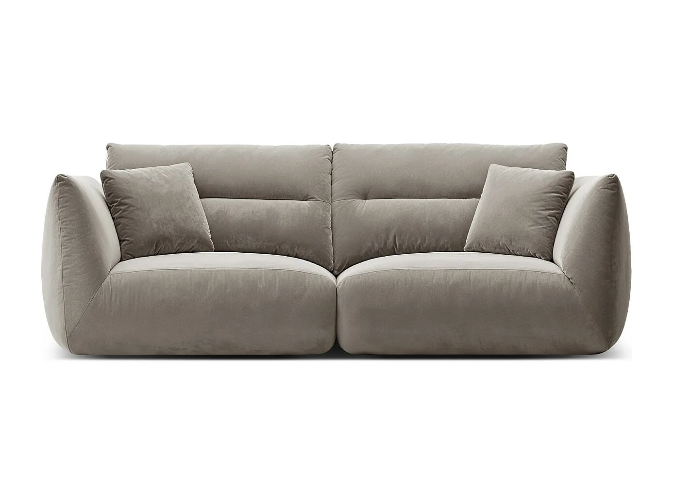 CXL by Christian Lacroix - Sofa modułowa, "Maurie" 3 miejsca welur, beton - 224x107x90cm