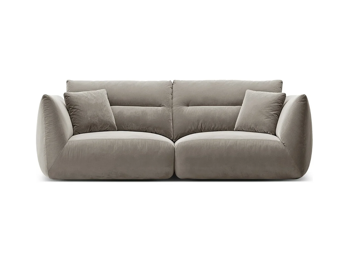 CXL by Christian Lacroix - Modulaire bank "Maurie" 3 zitplaatsen, Flueel, Concreet - 224x107x90cm