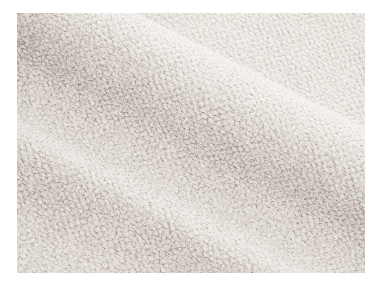 Cosmopolitan Design - 4-Sitzer Ecksofa rechts "Mackay" aus strukturiertem Samt elfenbein - 282x166x73cm