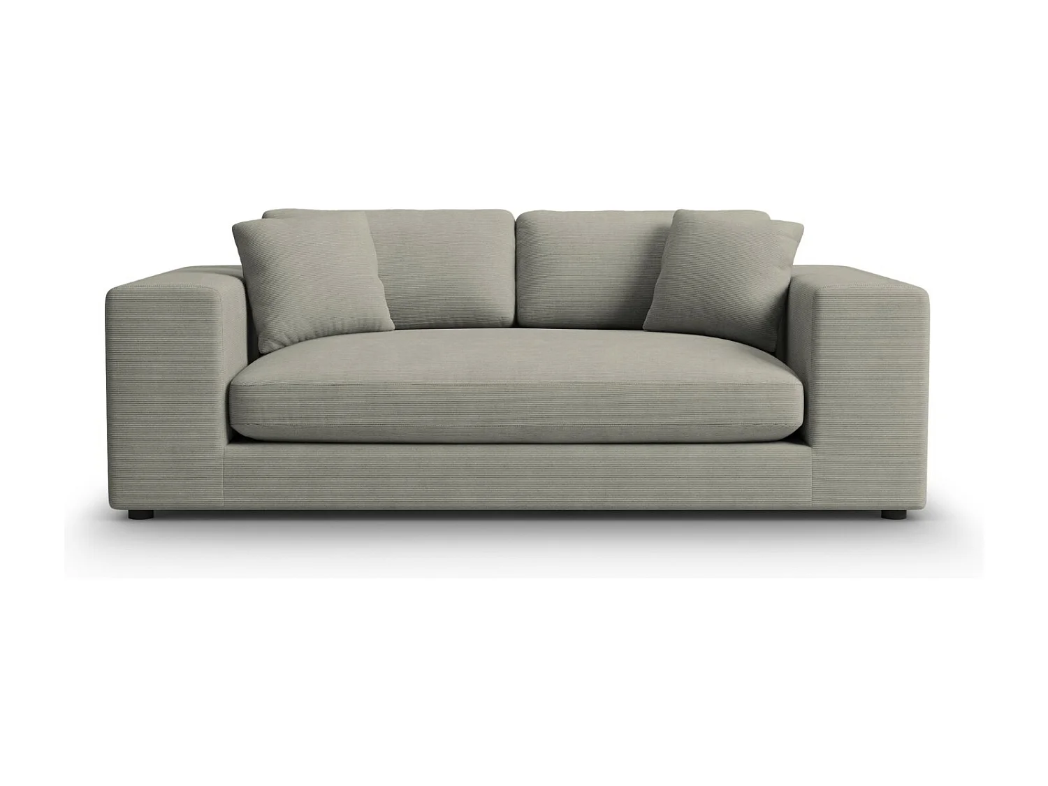 CXL by Christian Lacroix - Bank "Tendance" 3 zitplaatsen, Ribfluwelen, Lichtgrijs - 220x122x72cm