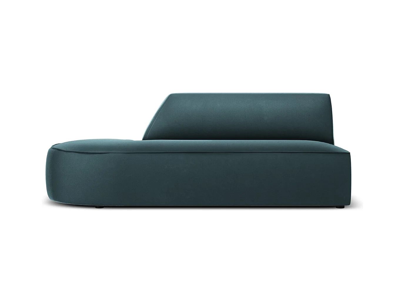 CXL by Christian Lacroix - Canapé modulable gauche "Charles" 2 places en velours bleu - 181x93x69cm