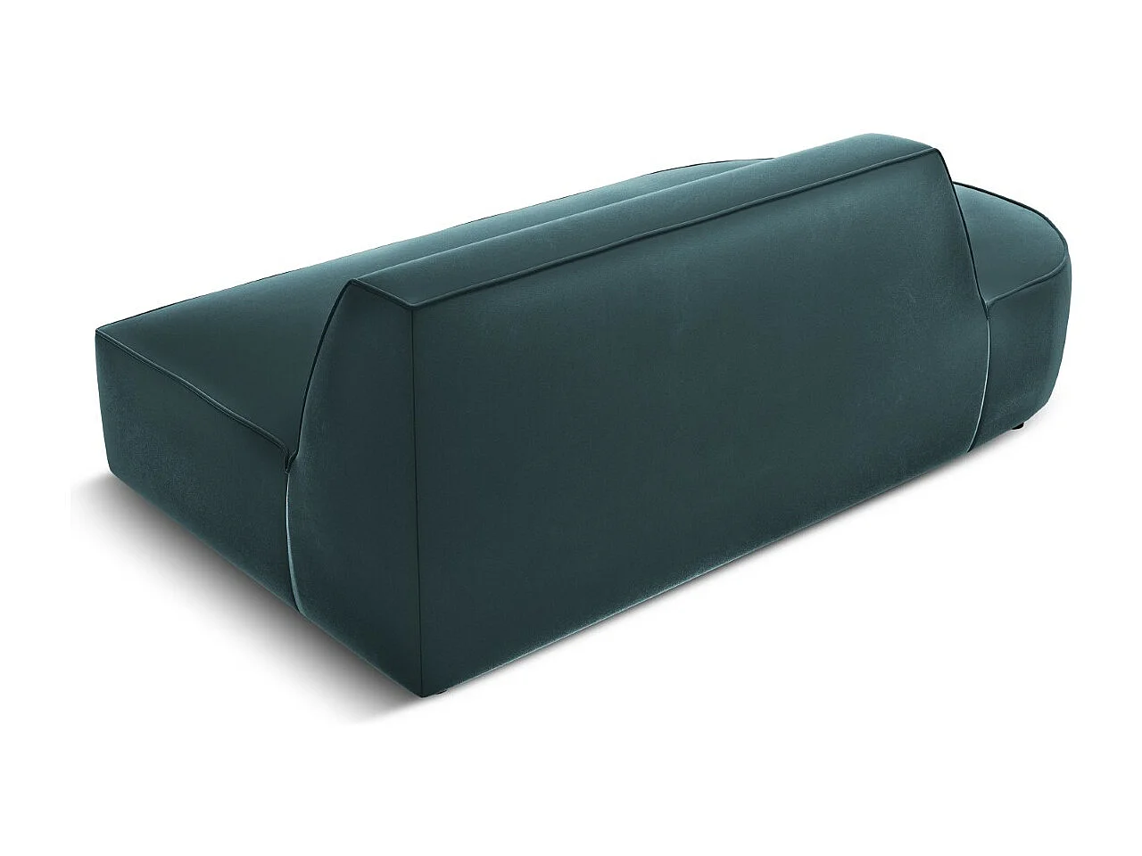 CXL by Christian Lacroix - Sofá modular virado para a esquerda "Charles" 2 lugares em veludo azul - 181x93x69cm