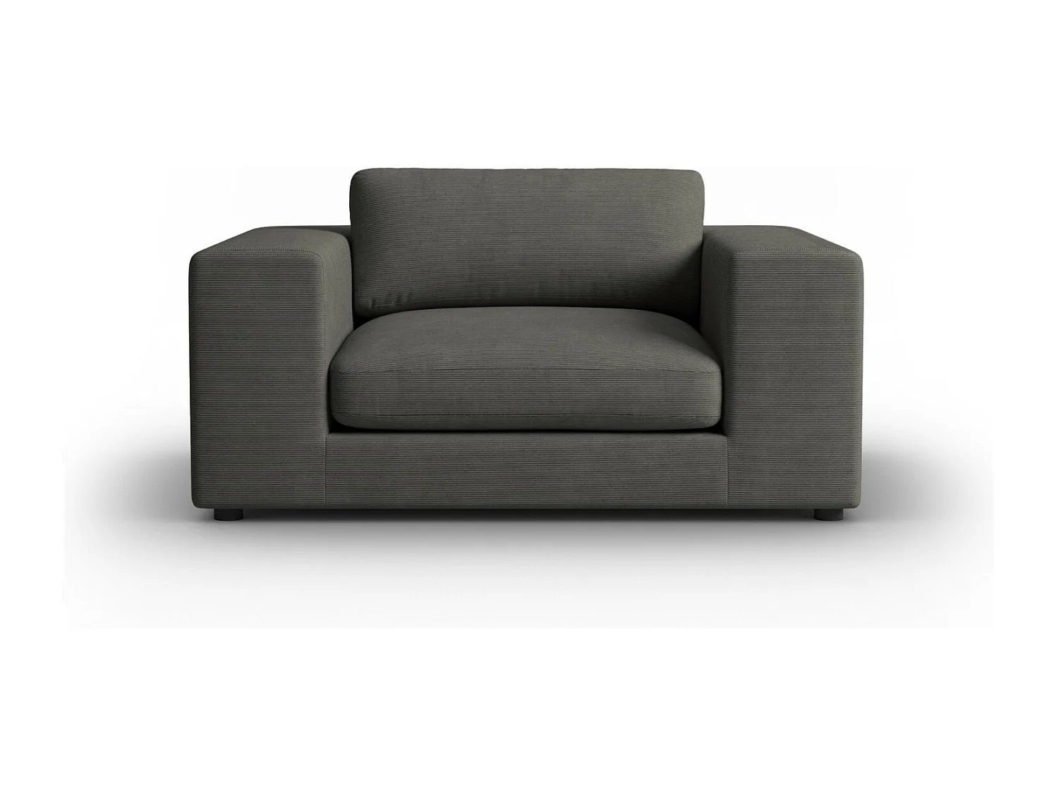 CXL by Christian Lacroix - Sofa, "Tendance" 1,5 miejsca sztruks, szary ciemny - 156x122x72cm