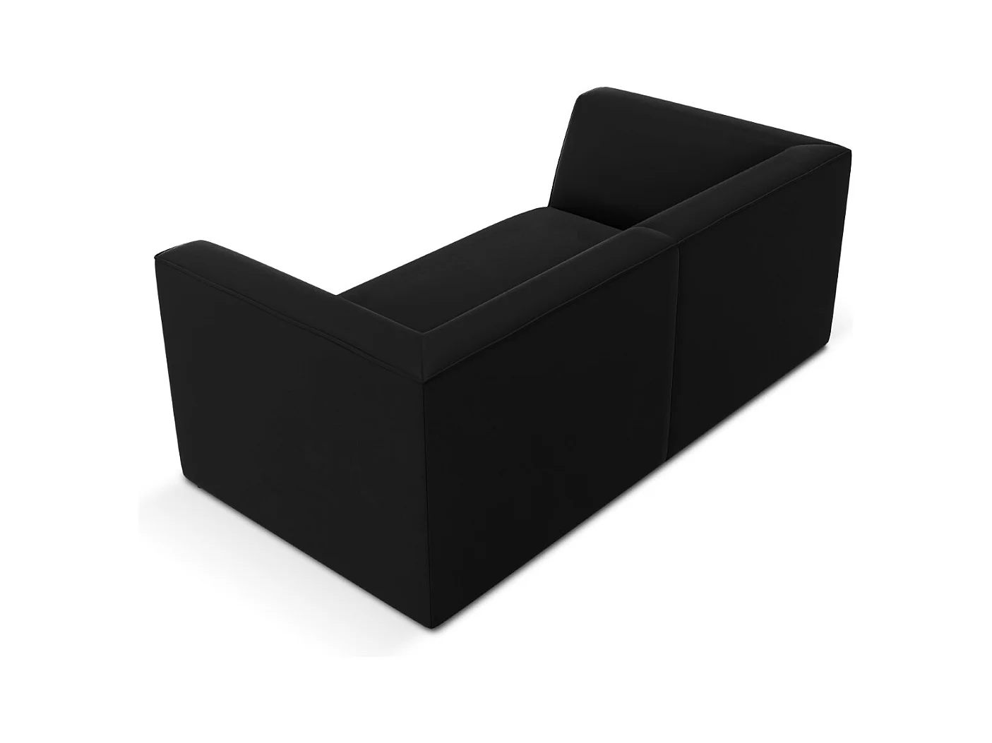 CXL by Christian Lacroix - Canapé "Charles" 2 places en velours noir - 174x92x69cm