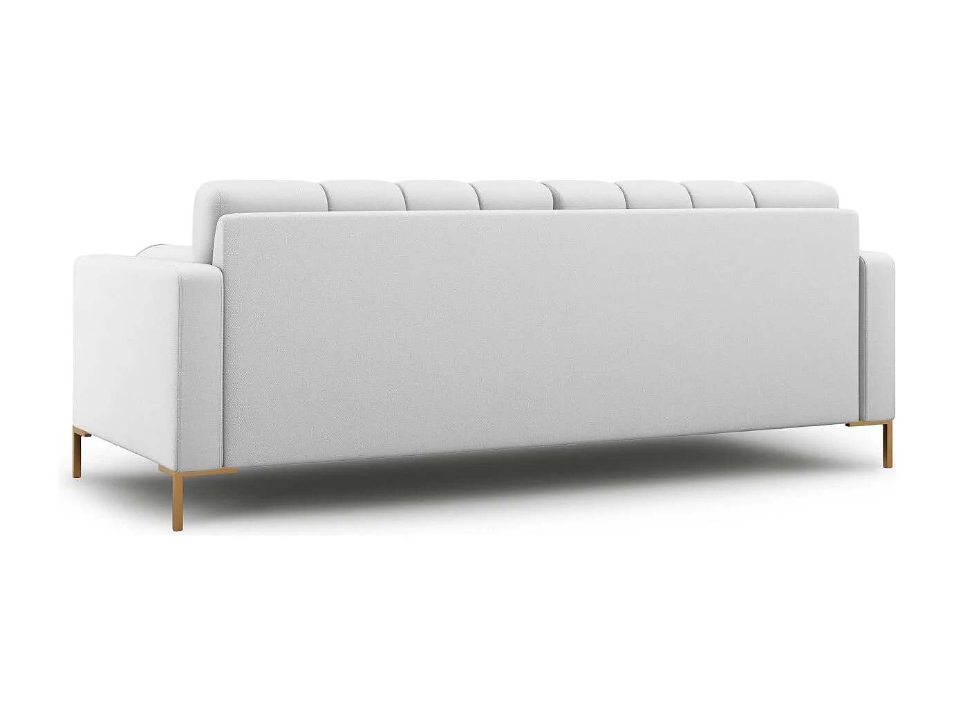 Cosmopolitan Design - Canapé "Bali" 3 places en tissu structurel gris clair - 177x92x75cm