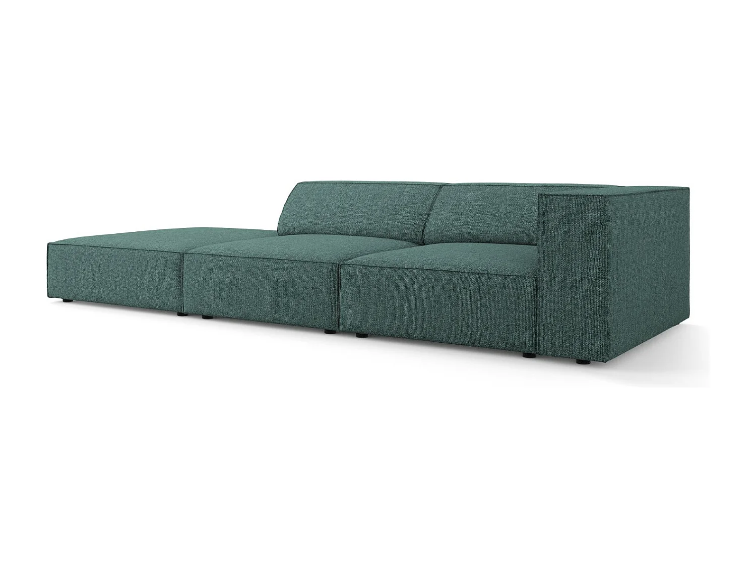 Cosmopolitan Design - Linker bank "Arendal" 4 zitplaatsen, Chenille, Olie - 262x102x70cm
