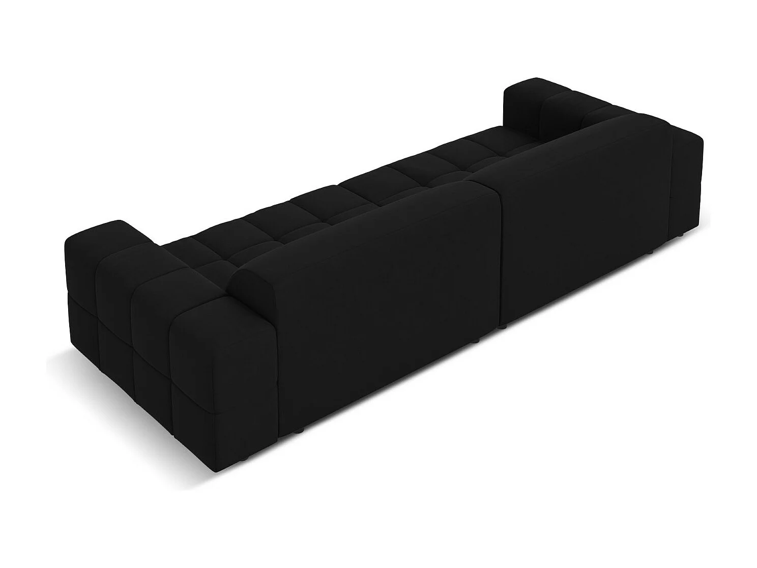 CXL by Christian Lacroix - Bank "Luc" 4 zitplaatsen, Flueel, Zwart - 244x102x70cm