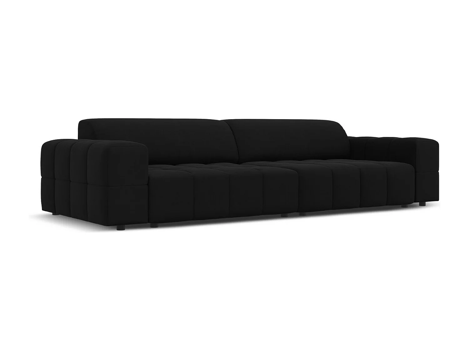 CXL by Christian Lacroix - Sofá "Luc" 4 lugares em veludo preto - 244x102x70cm