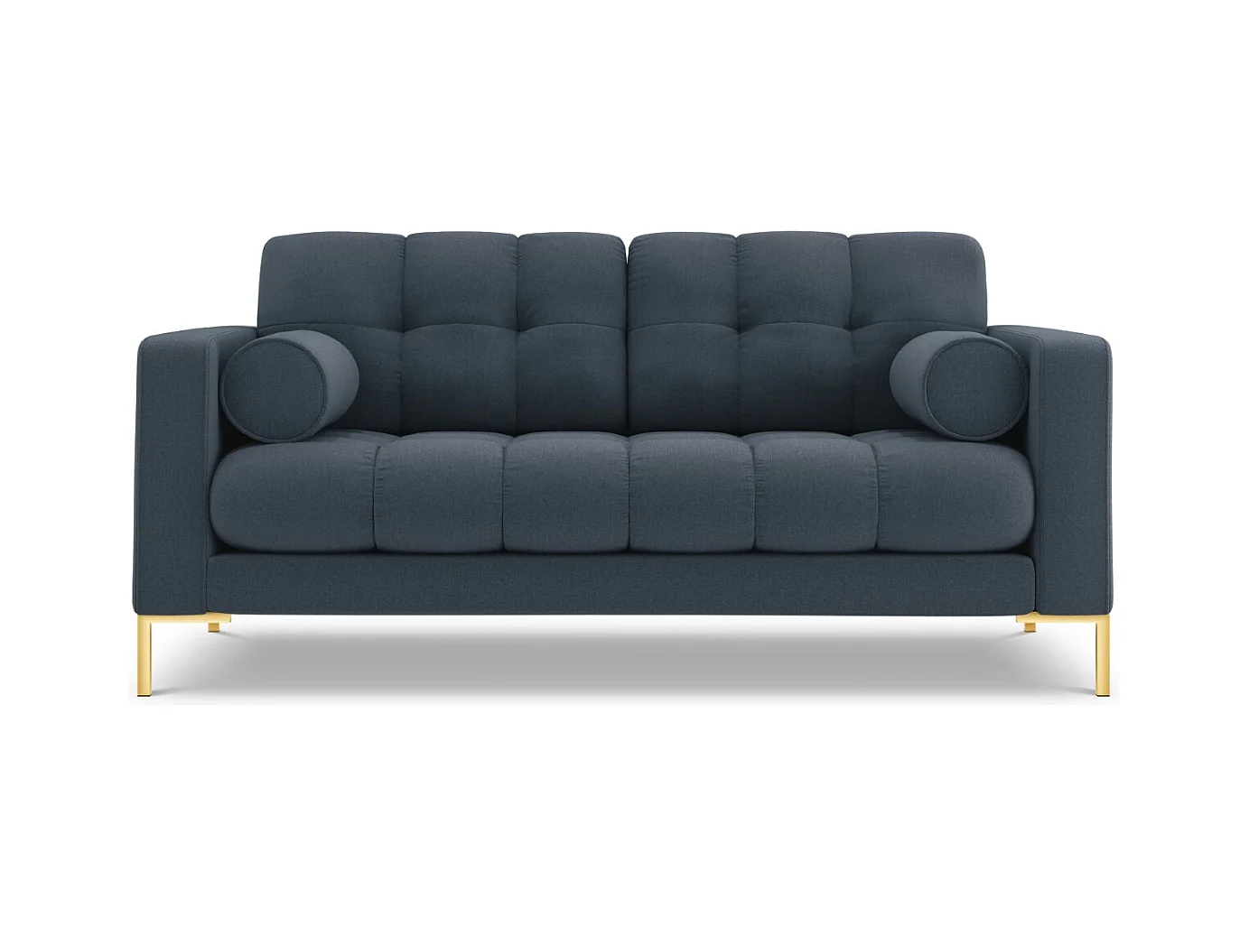 Cosmopolitan Design - Bank "Bali" 2 zitplaatsen, Structurele stof, Donkerblauw - 152x92x75cm