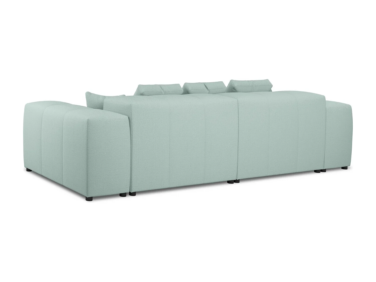 Cosmopolitan Design - Sofá modular "Rome" 3 plazas de tejido estructural menta - 320x120x75cm