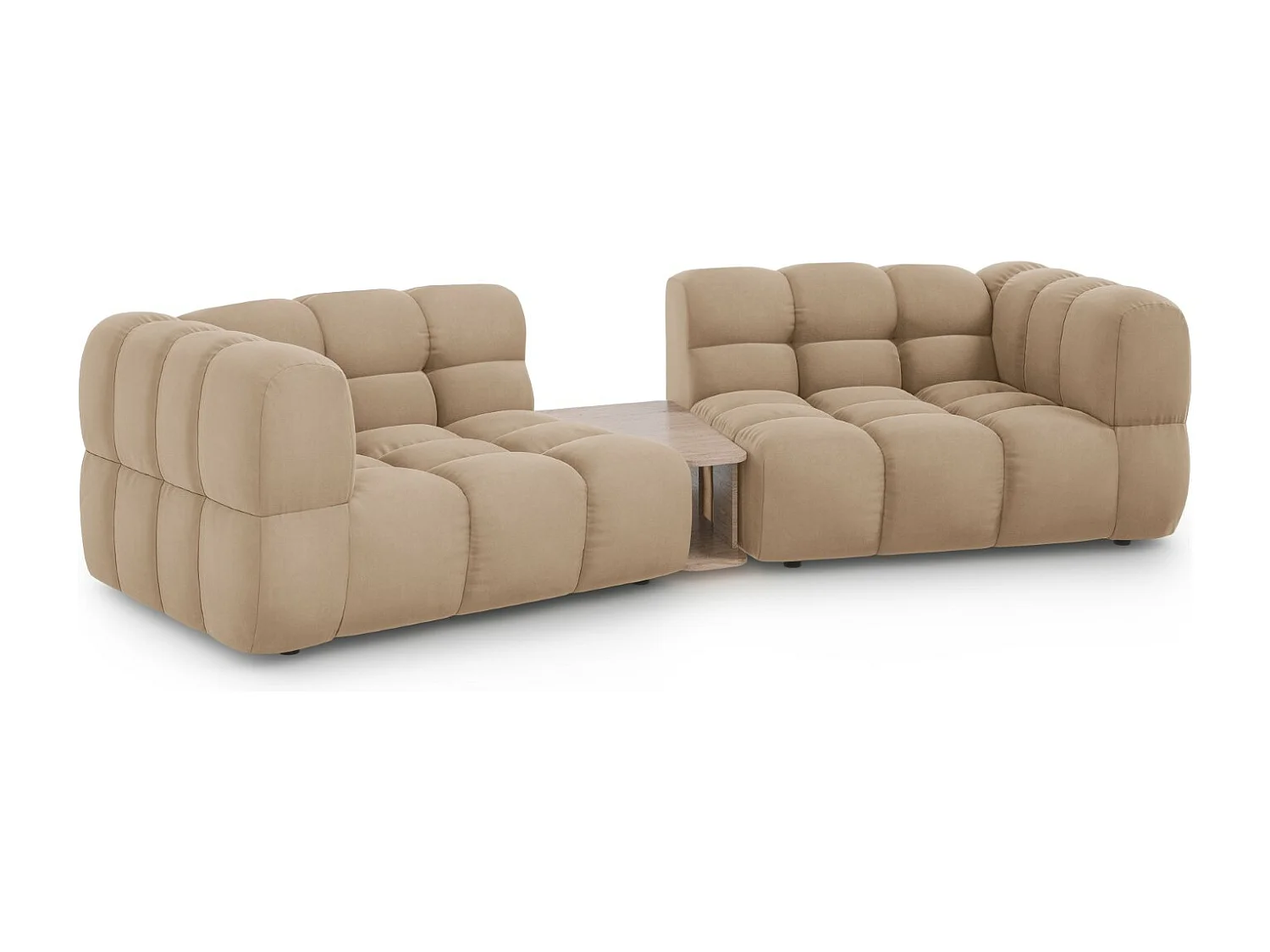 Cosmopolitan Design - Sofa modułowa, "Sky" 2 miejsca welur, piasek - 280x148x75cm