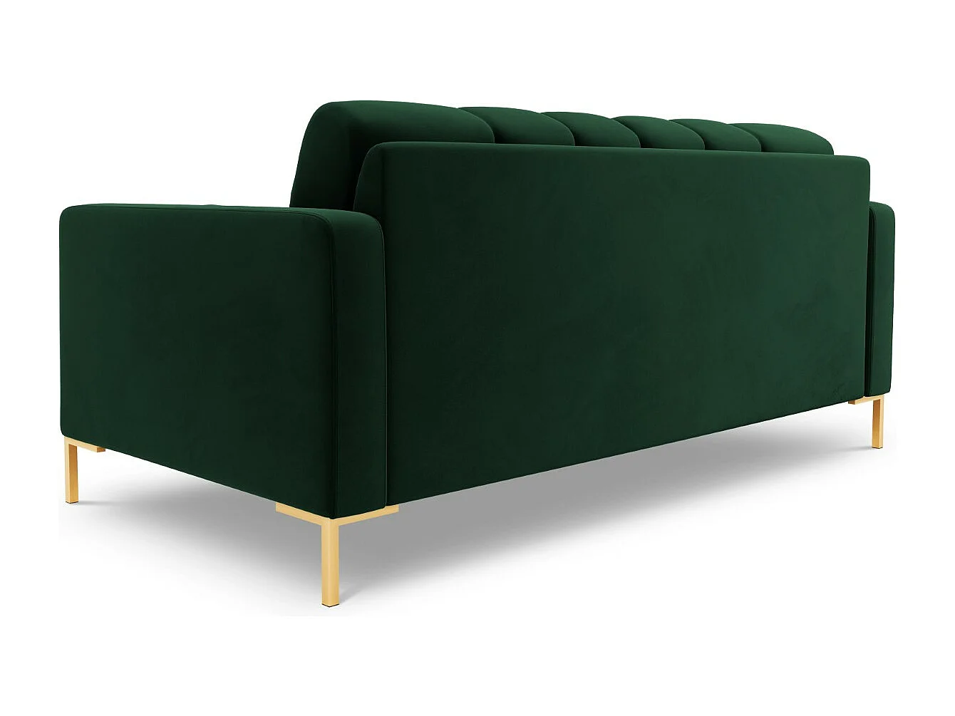 Cosmopolitan Design - 2-Sitzer Sofa "Bali" aus Samt flaschengrün - 152x92x75cm