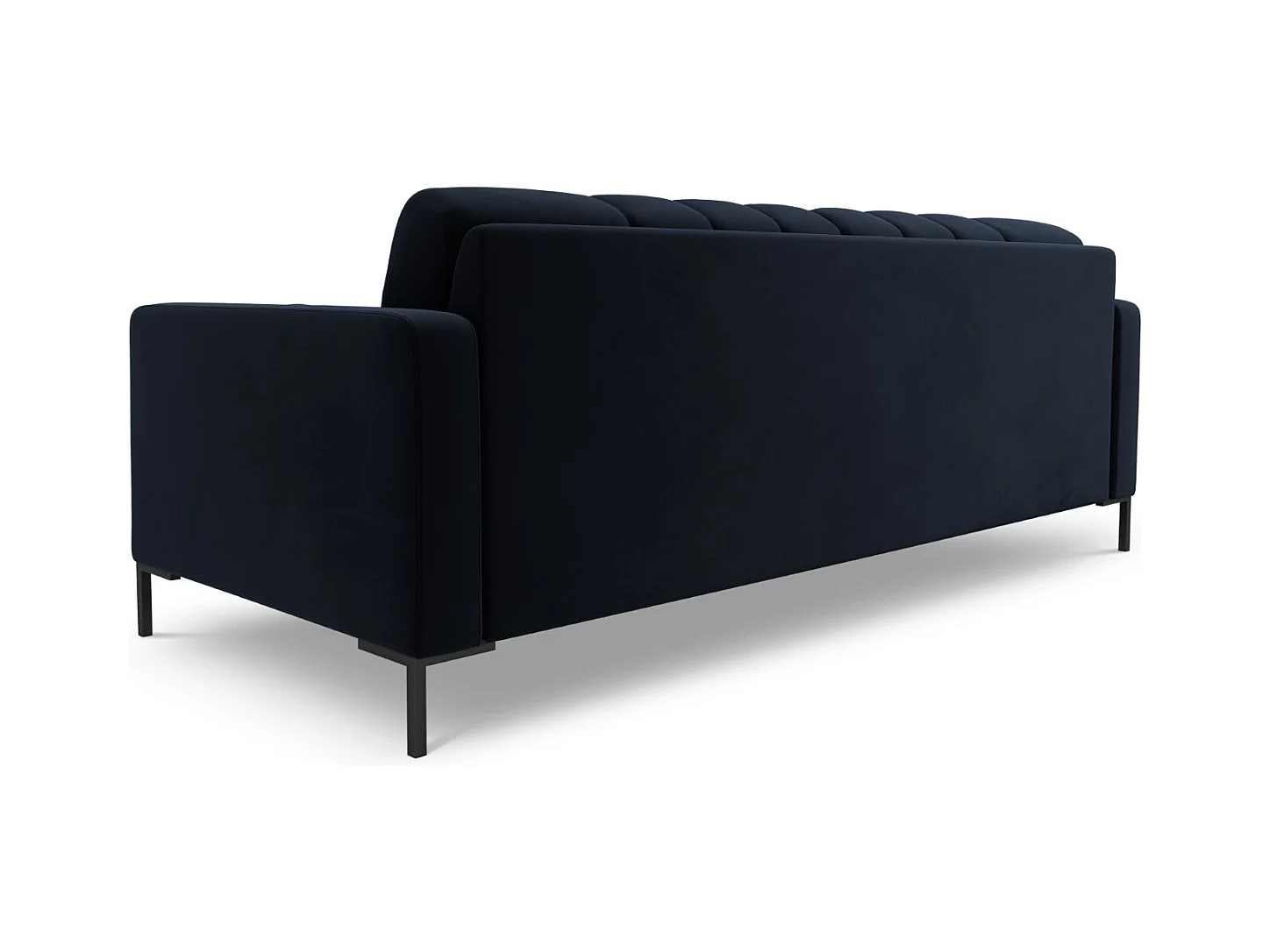 Cosmopolitan Design - Bank "Bali" 4 zitplaatsen, Flueel, Donkerblauw - 217x92x75cm