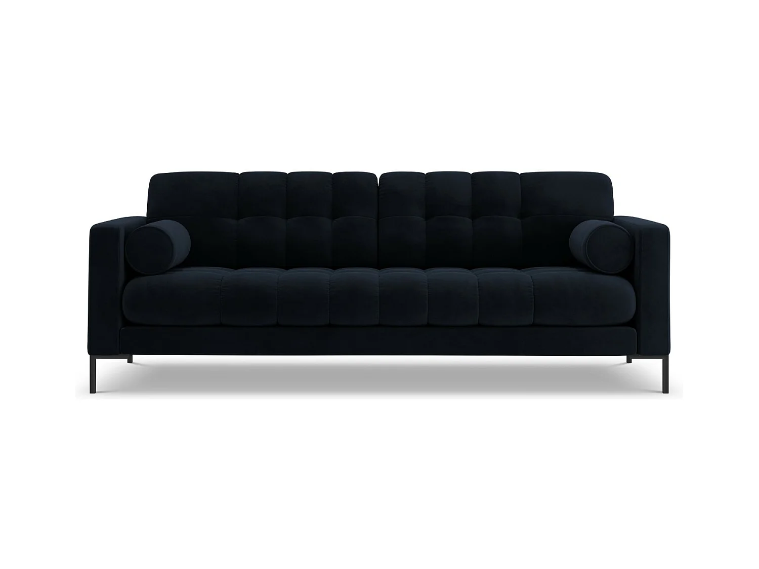 Cosmopolitan Design - Bank "Bali" 4 zitplaatsen, Flueel, Donkerblauw - 217x92x75cm