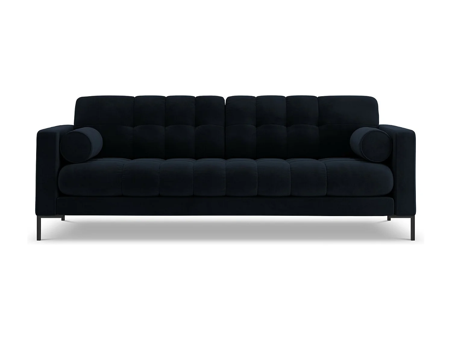 Cosmopolitan Design - Sofá "Bali" 4 lugares em veludo azul escuro - 217x92x75cm