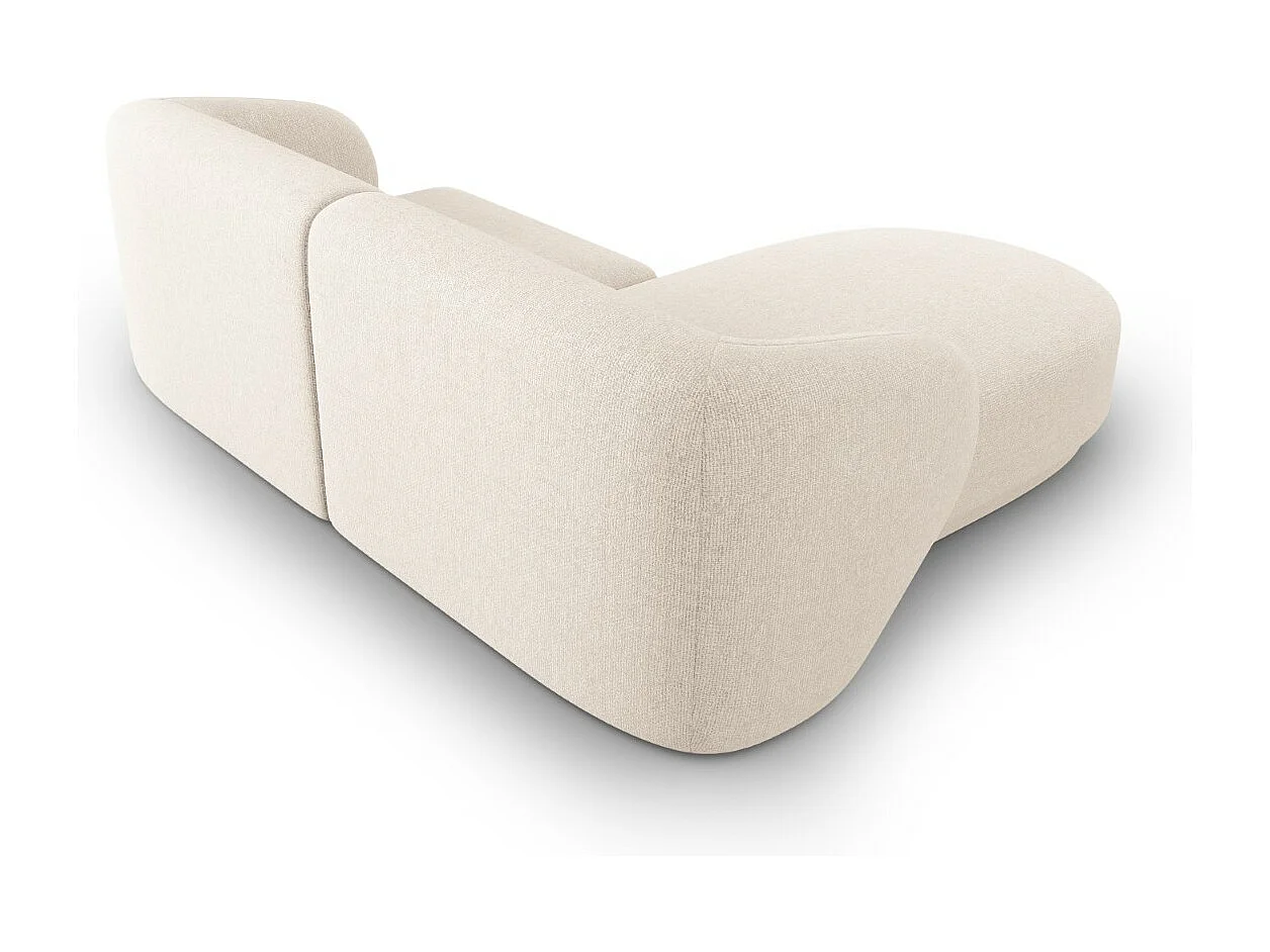 CXL by Christian Lacroix - Divano angolare modulare sinistro "Lionel" 3 posti in ciniglia miscela beige chiaro - 188x155x74cm