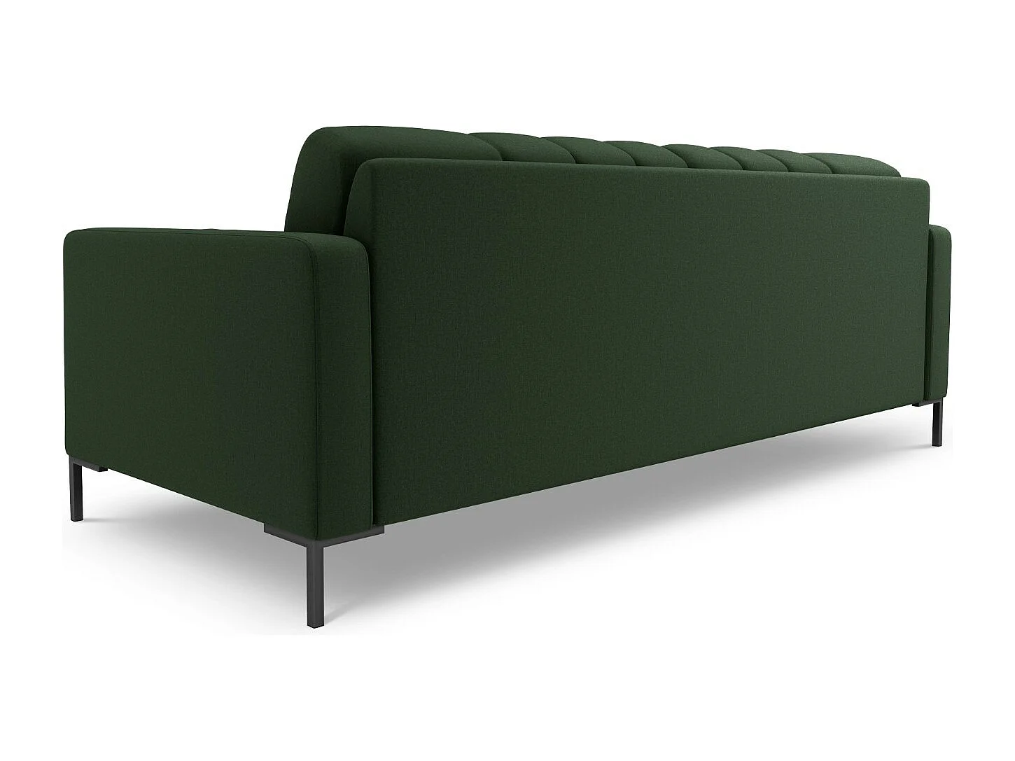 Cosmopolitan Design - Bank "Bali" 4 zitplaatsen, Structurele stof, Donkergroen - 217x92x75cm