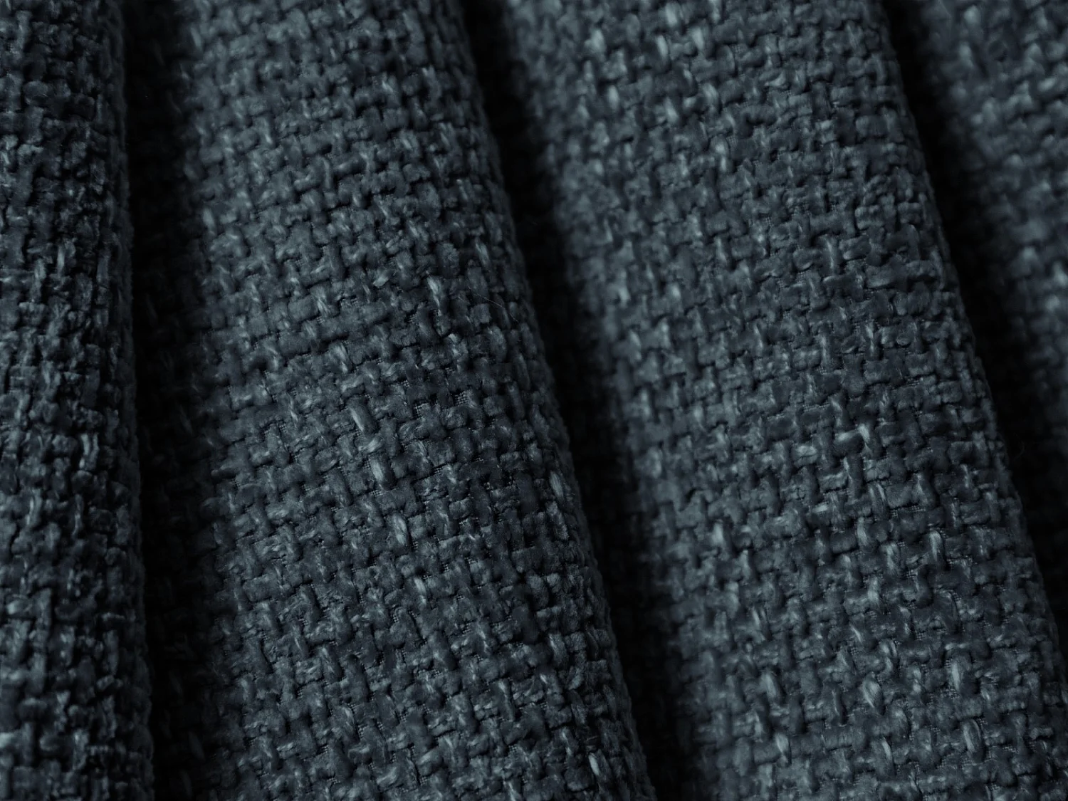 Cosmopolitan Design - Sofá de canto simétrico "Tulum" 5 lugares em tecido chenille azul real - 255x255x70cm