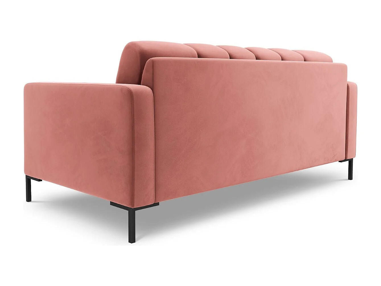 Cosmopolitan Design - 2-Sitzer Sofa "Bali" aus Samt rosa - 152x92x75cm