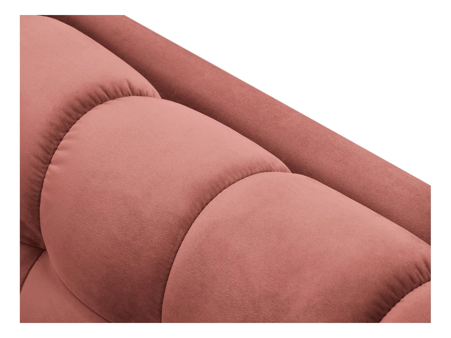 Cosmopolitan Design - Canapé "Bali" 2 places en velours rose - 152x92x75cm