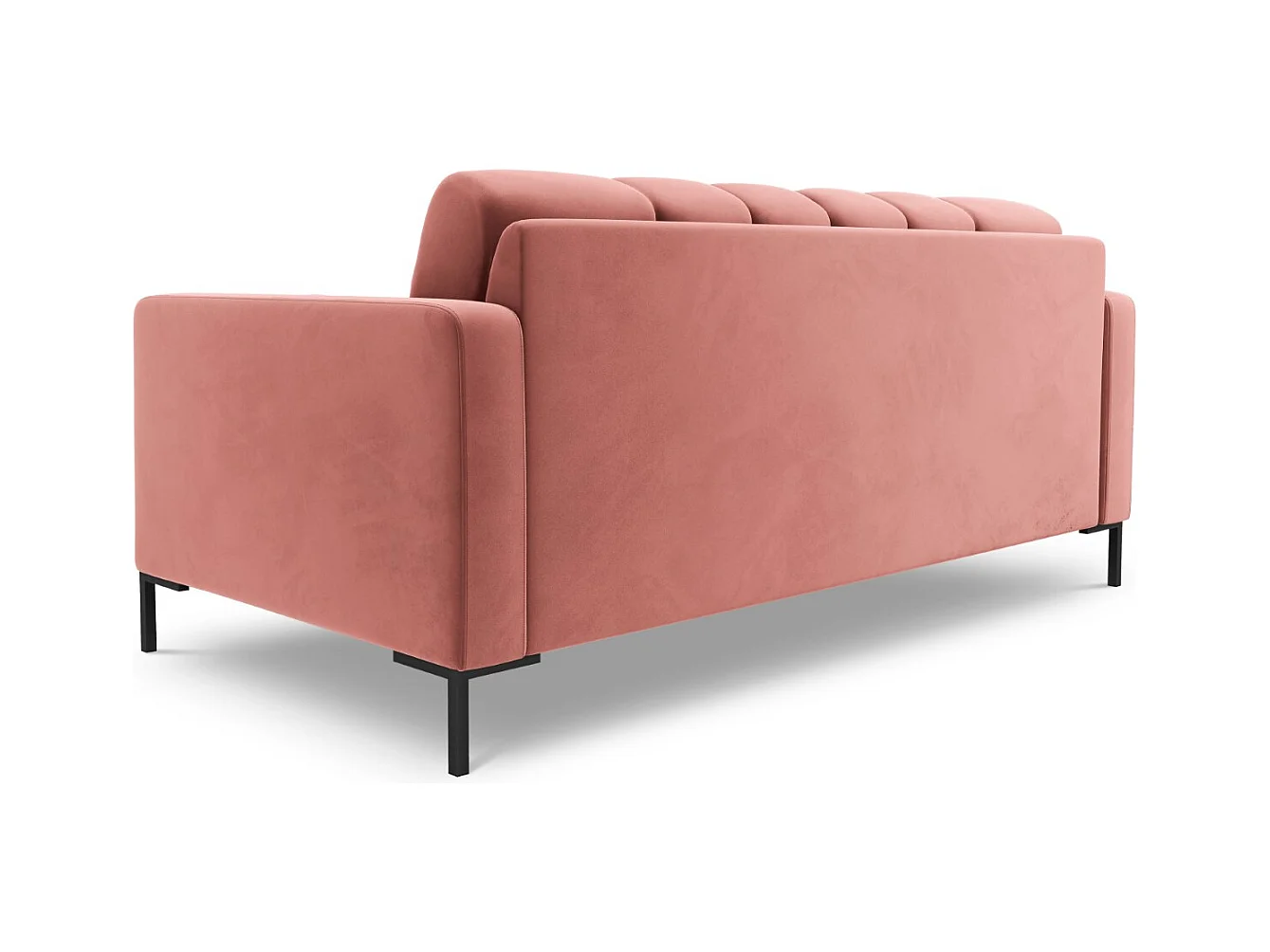 Cosmopolitan Design - Canapé "Bali" 2 places en velours rose - 152x92x75cm