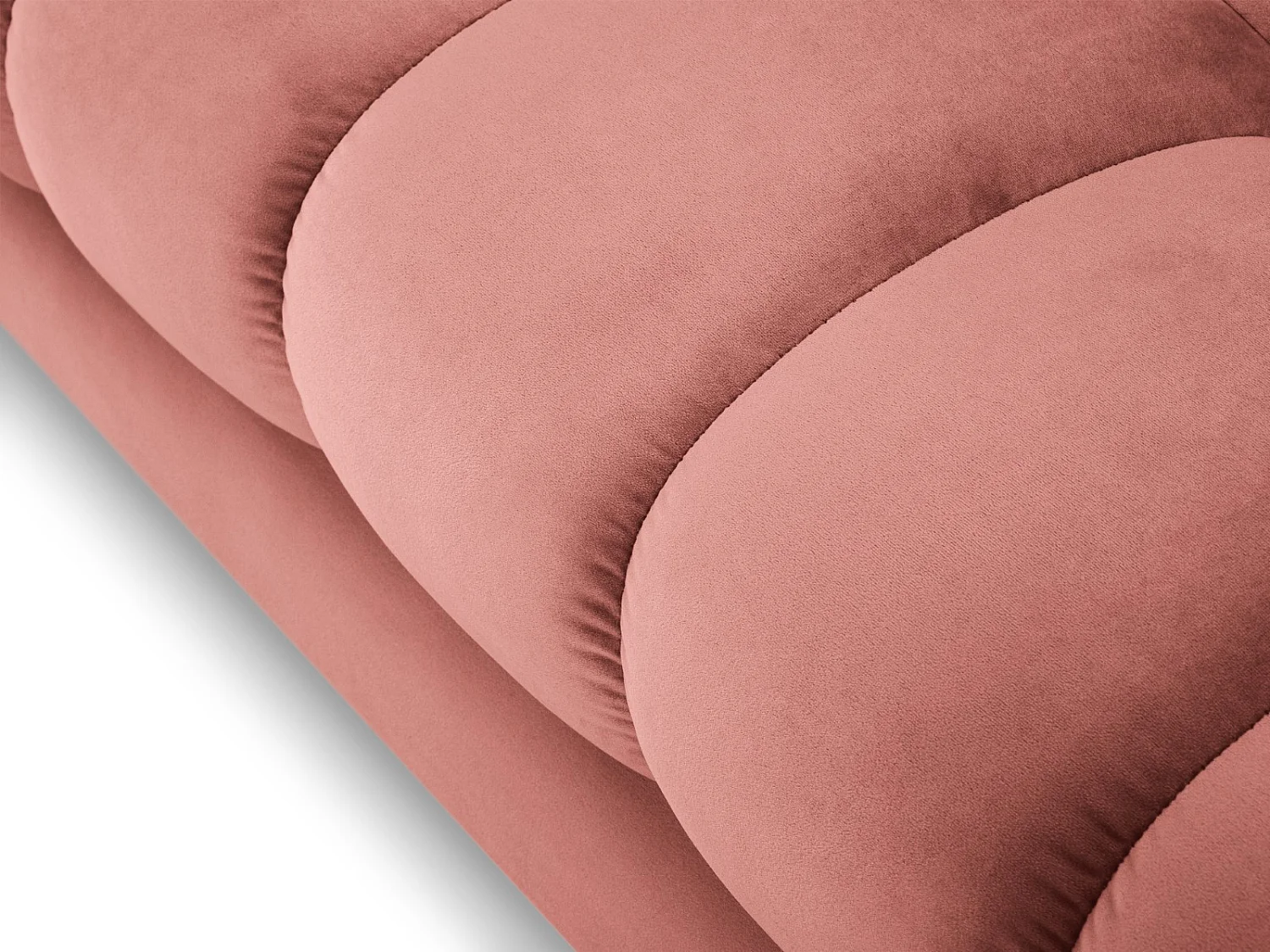 Cosmopolitan Design - Sofá "Bali" 2 lugares em veludo rosa - 152x92x75cm