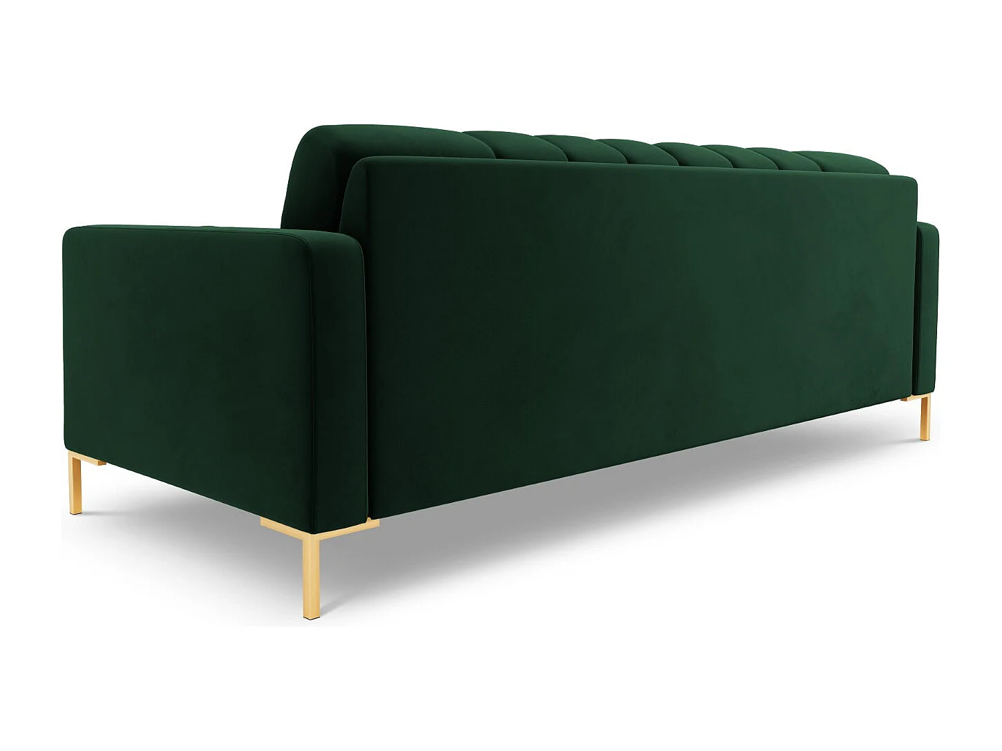 Cosmopolitan Design - Sofá "Bali" 4 lugares em veludo verde garrafa - 217x92x75cm