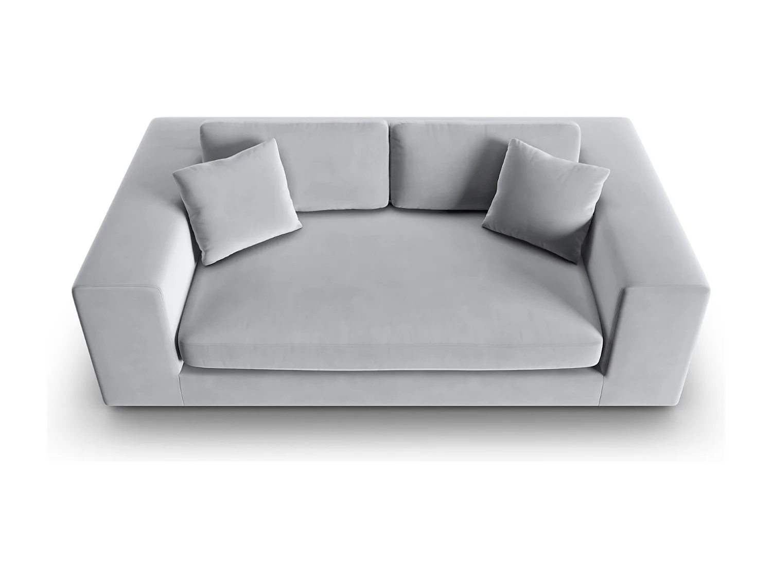 CXL by Christian Lacroix - Sofá "Tendance" 3 plazas de terciopelo gris claro - 220x122x72cm