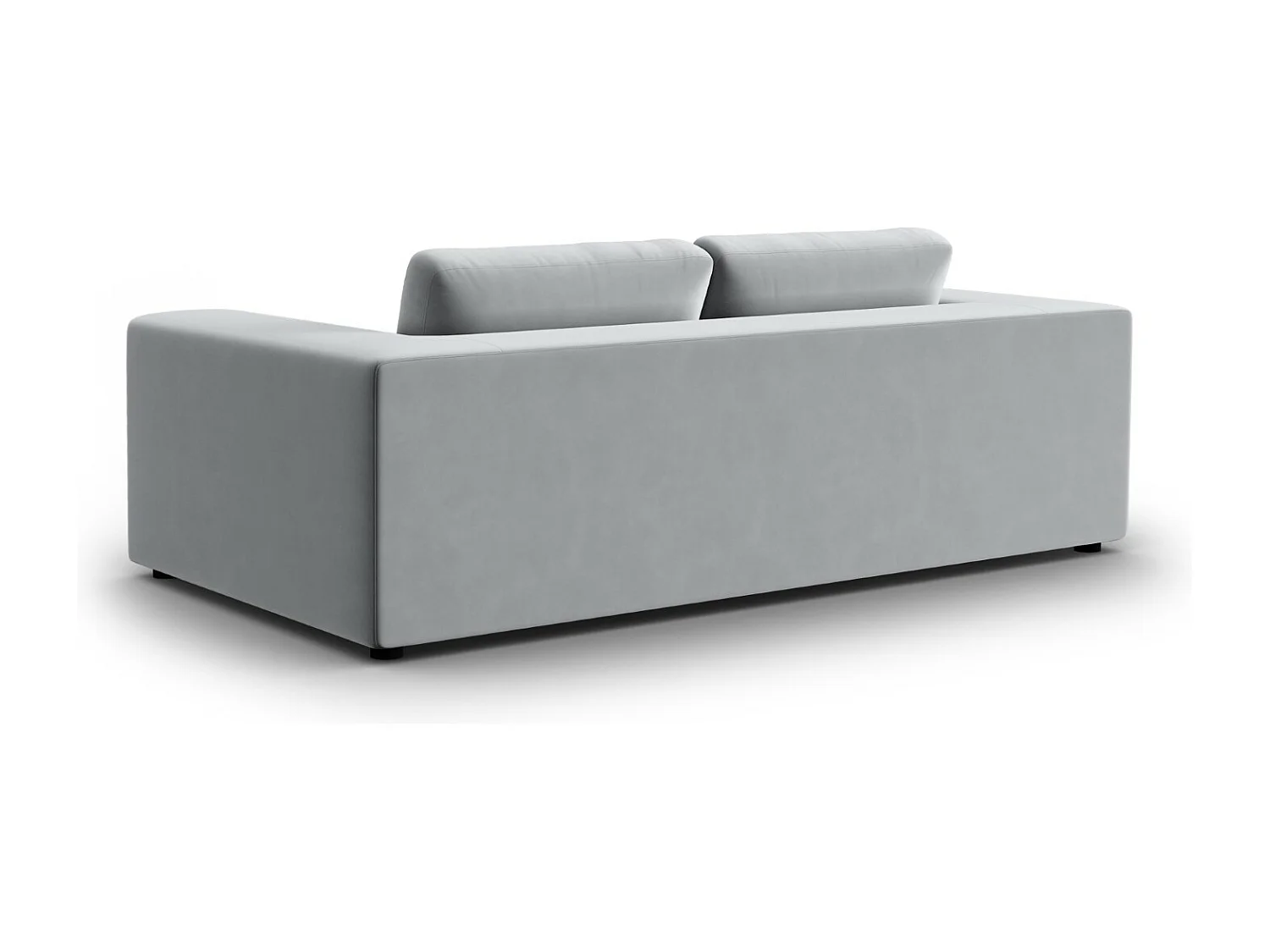 CXL by Christian Lacroix - Sofá "Tendance" 3 plazas de terciopelo gris claro - 220x122x72cm