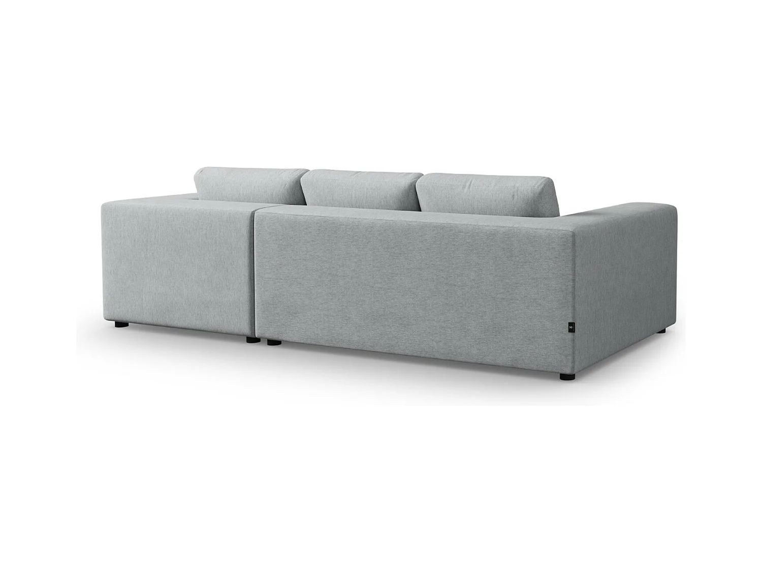 CXL by Christian Lacroix - Sofá esquinero derecho "Tendance" 5 plazas de tejido estructural gris claro - 282x174x72cm
