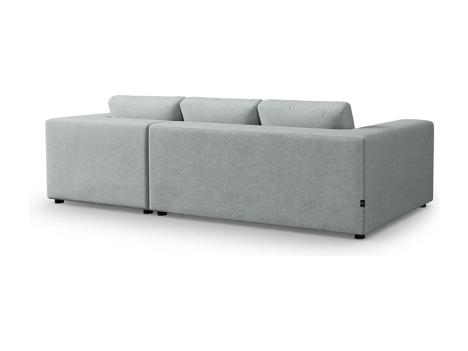 CXL by Christian Lacroix - Canapé d'angle droit "Tendance" 5 places en tissu structurel gris clair - 282x174x72cm