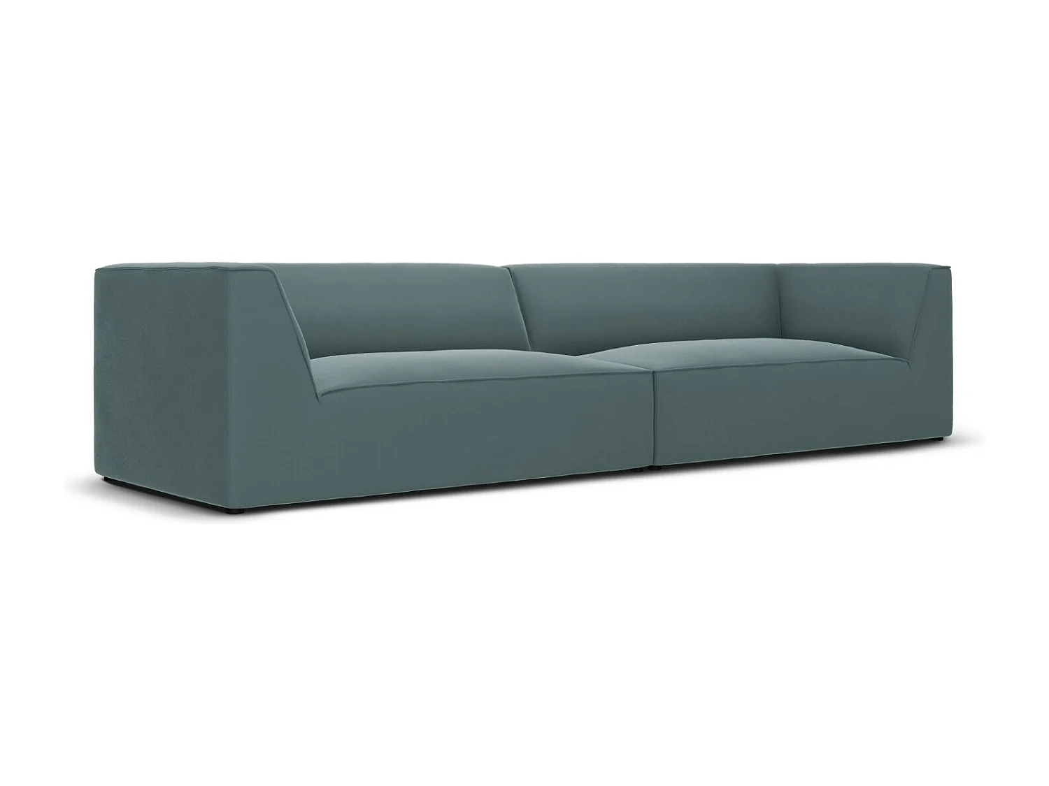 CXL by Christian Lacroix - Bank "Charles" 4 zitplaatsen, Flueel, Munt - 302x93x69cm