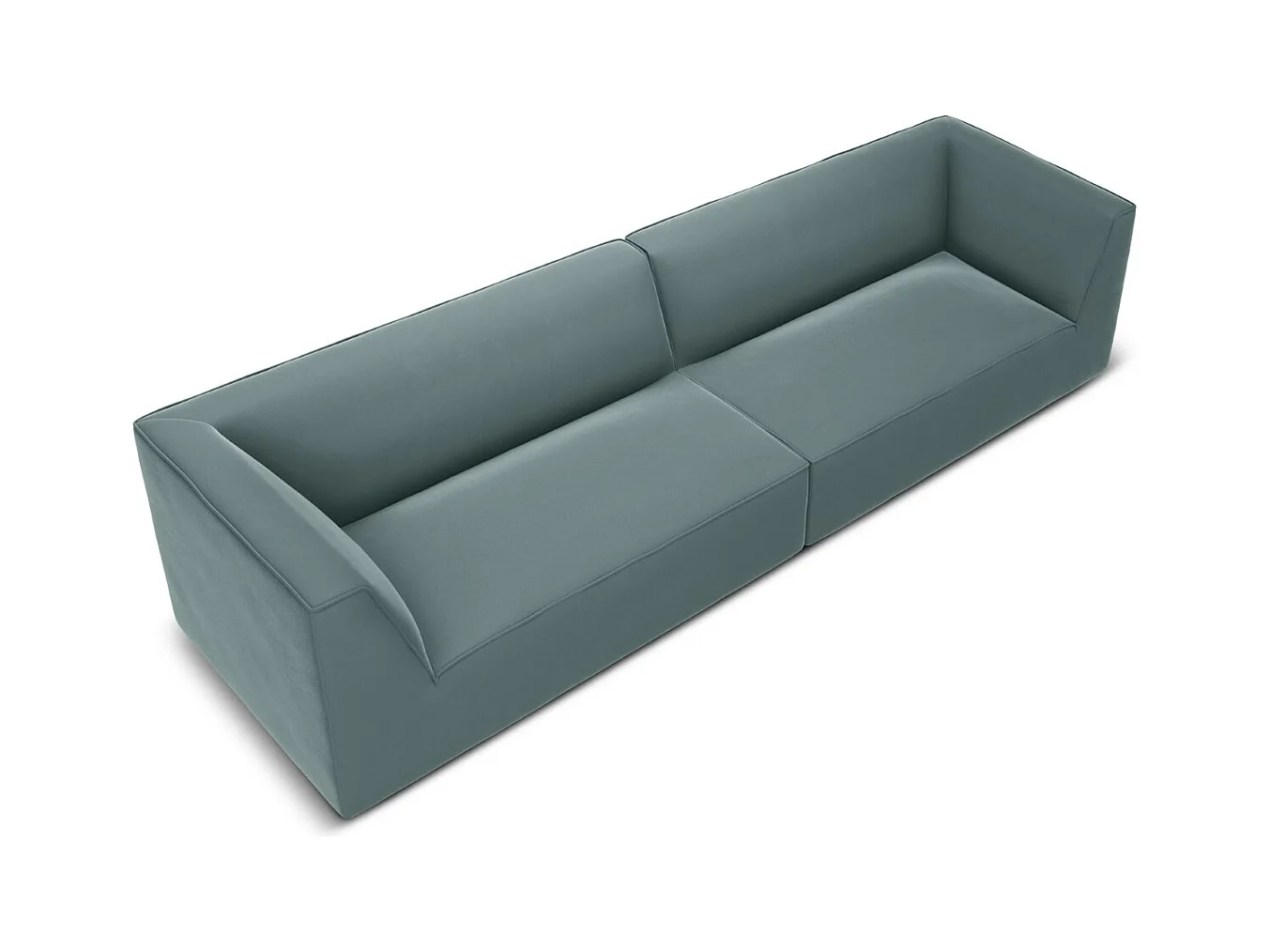 CXL by Christian Lacroix - Canapé "Charles" 4 places en velours menthe - 302x93x69cm