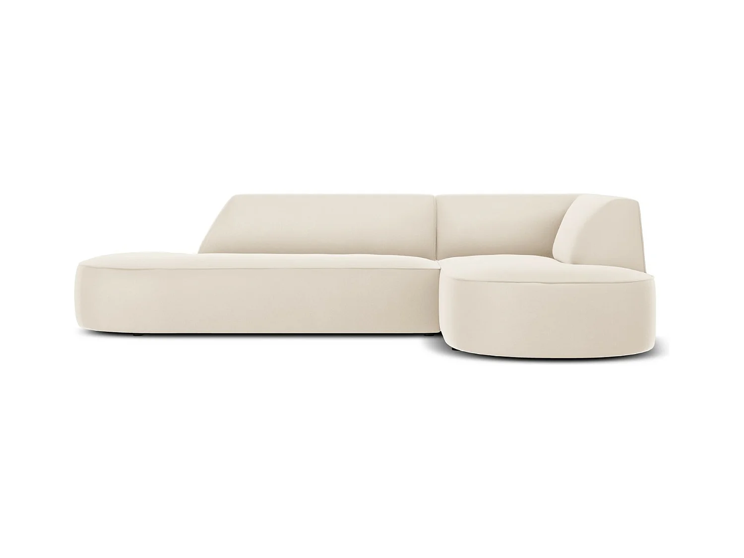 CXL by Christian Lacroix - Rechter hoekbank "Charles" 4 zitplaatsen, Flueel, Beige - 273x180x69cm
