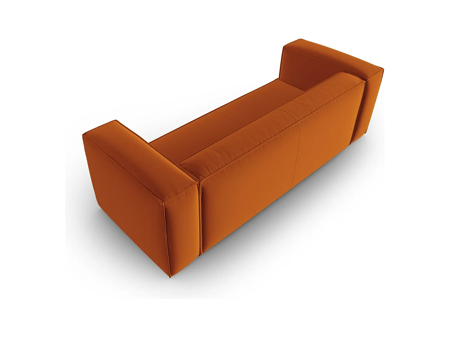 Cosmopolitan Design - Canapé "Mackay" 4 places en velours terracotta - 230x94x73cm
