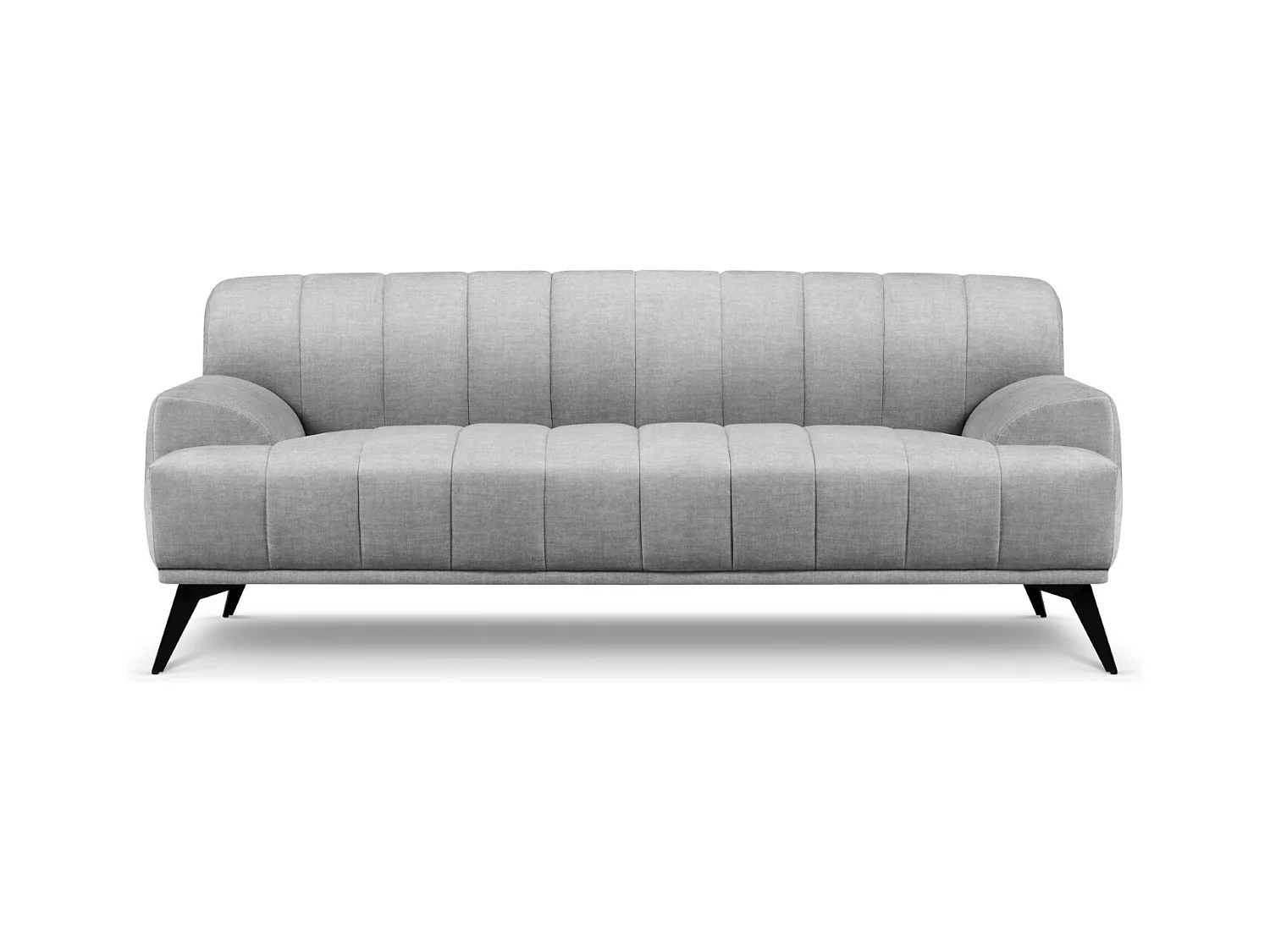 CXL by Christian Lacroix - Canapé "Rita" 3 places en velours gris clair - 189x94x77cm