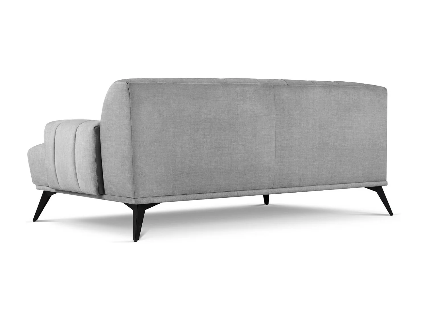 CXL by Christian Lacroix - Sofá "Rita" 3 lugares em veludo cinza claro - 189x94x77cm