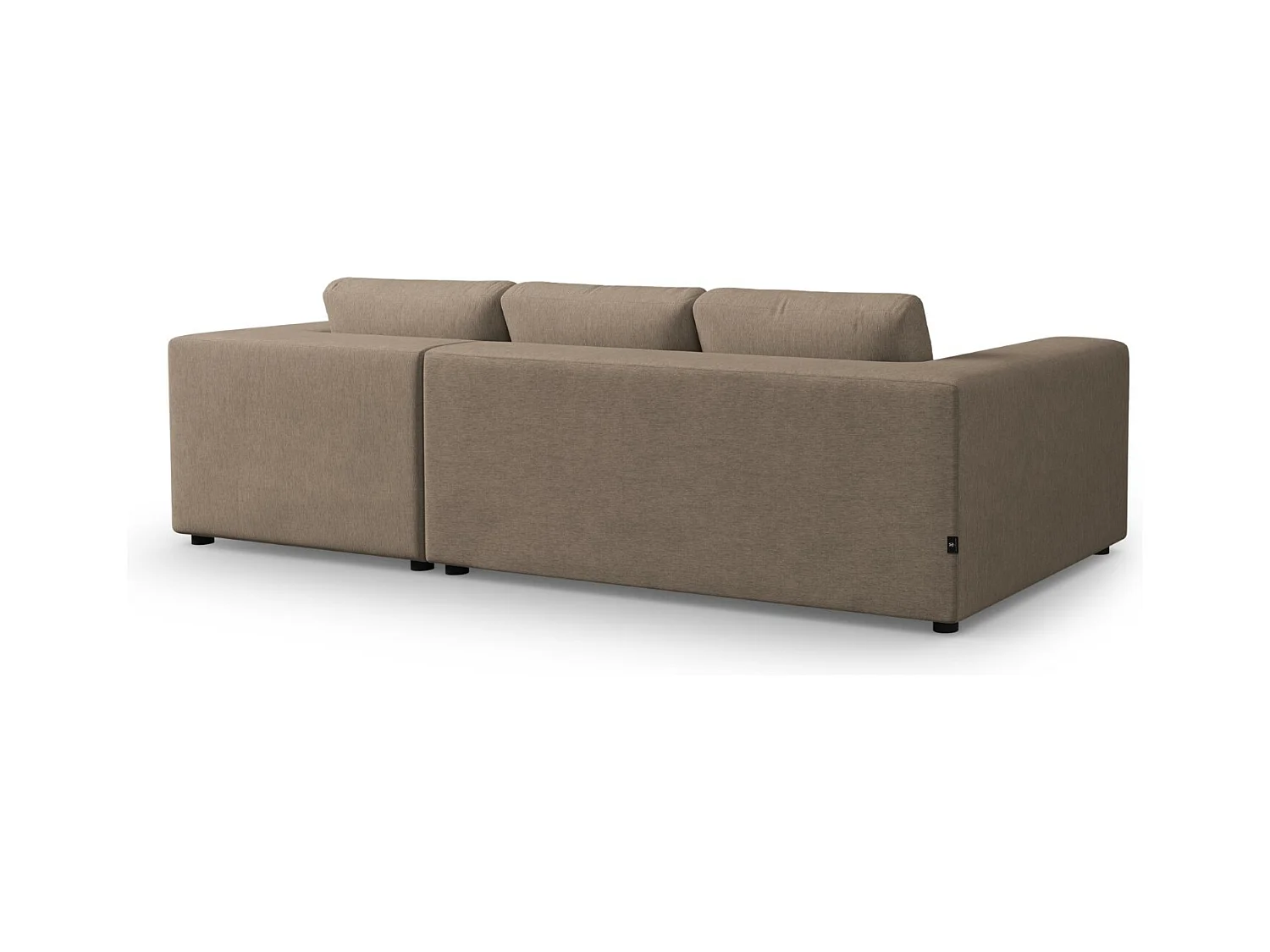 CXL by Christian Lacroix - 5-Sitzer Ecksofa rechts "Tendance" Sitzer aus strukturiertem Stoff hellbraun - 282x174x72cm