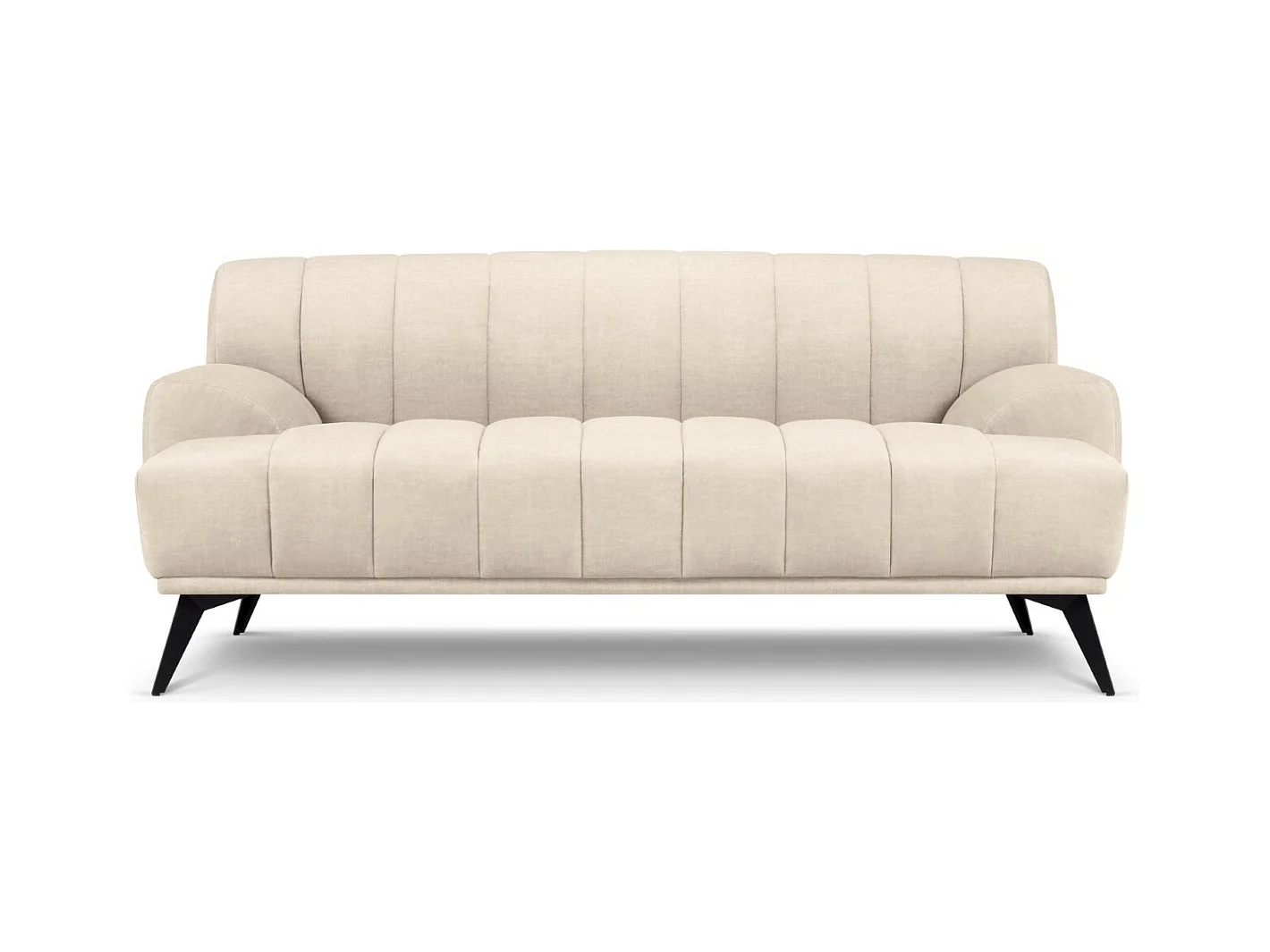CXL by Christian Lacroix - Canapé "Rita" 2 places en velours beige clair - 166x94x77cm