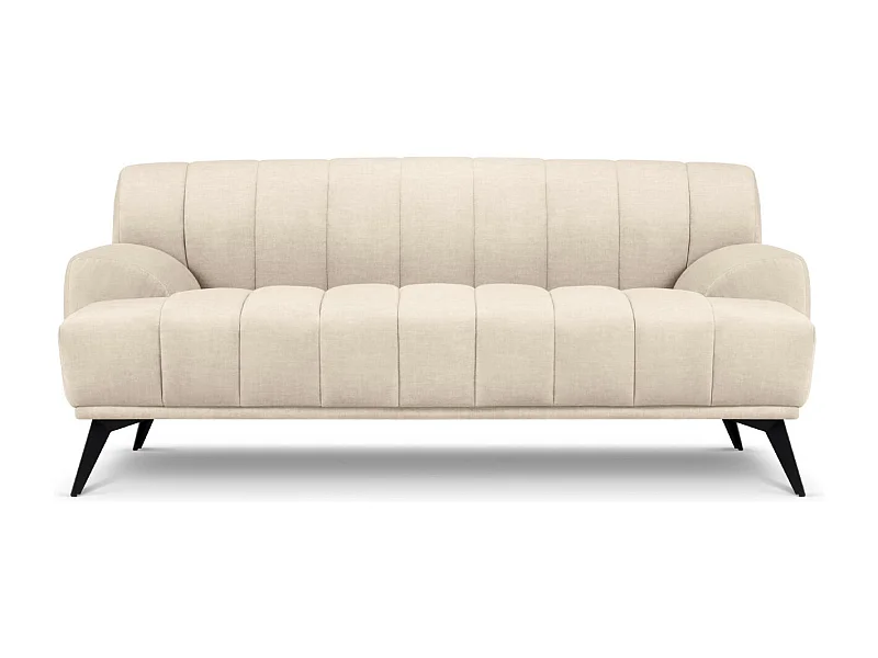 CXL by Christian Lacroix - Sofá "Rita" 2 lugares em veludo bege claro - 166x94x77cm