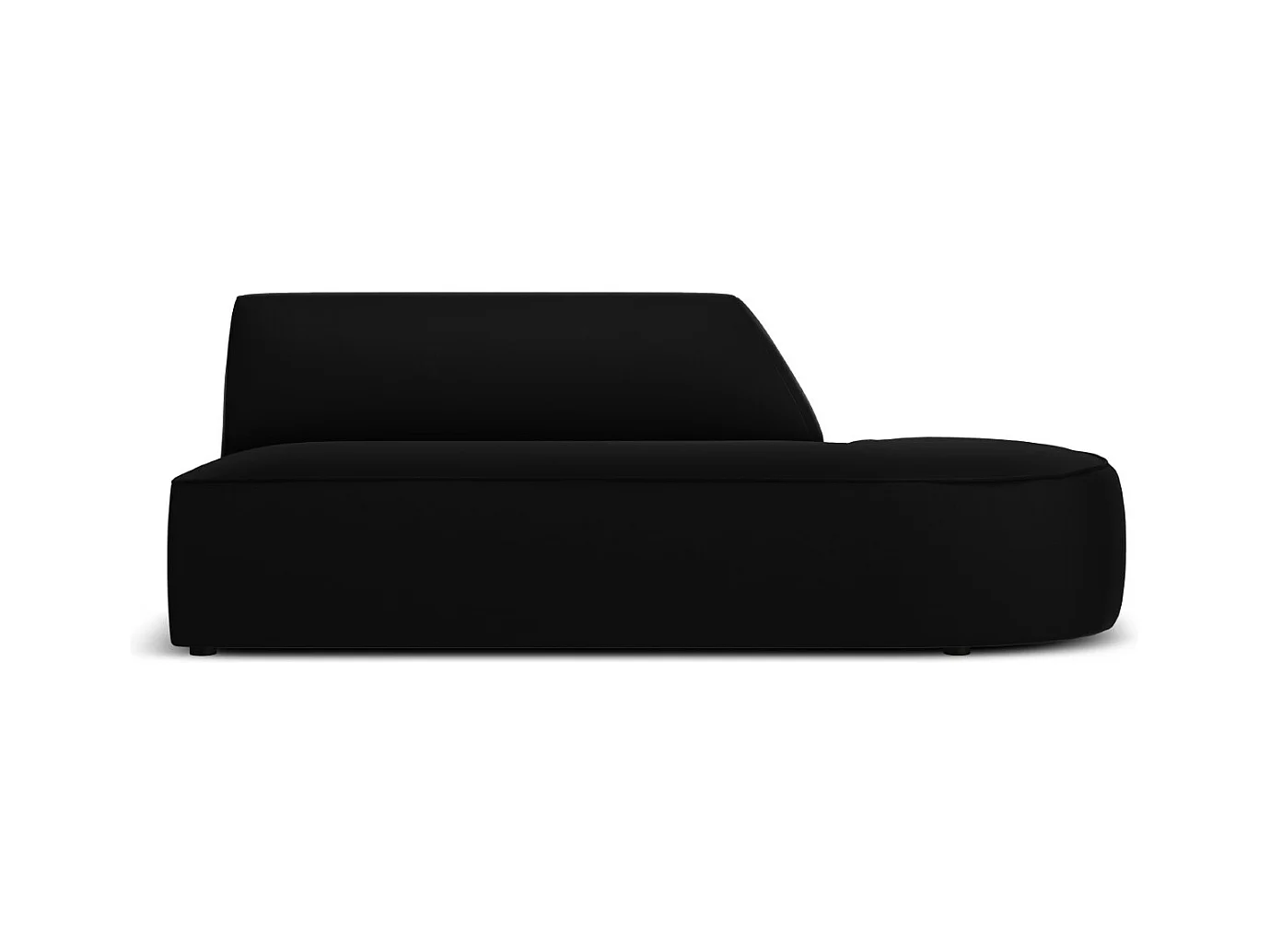 CXL by Christian Lacroix - Canapé modulable droit "Charles" 2 places en velours noir - 181x93x69cm
