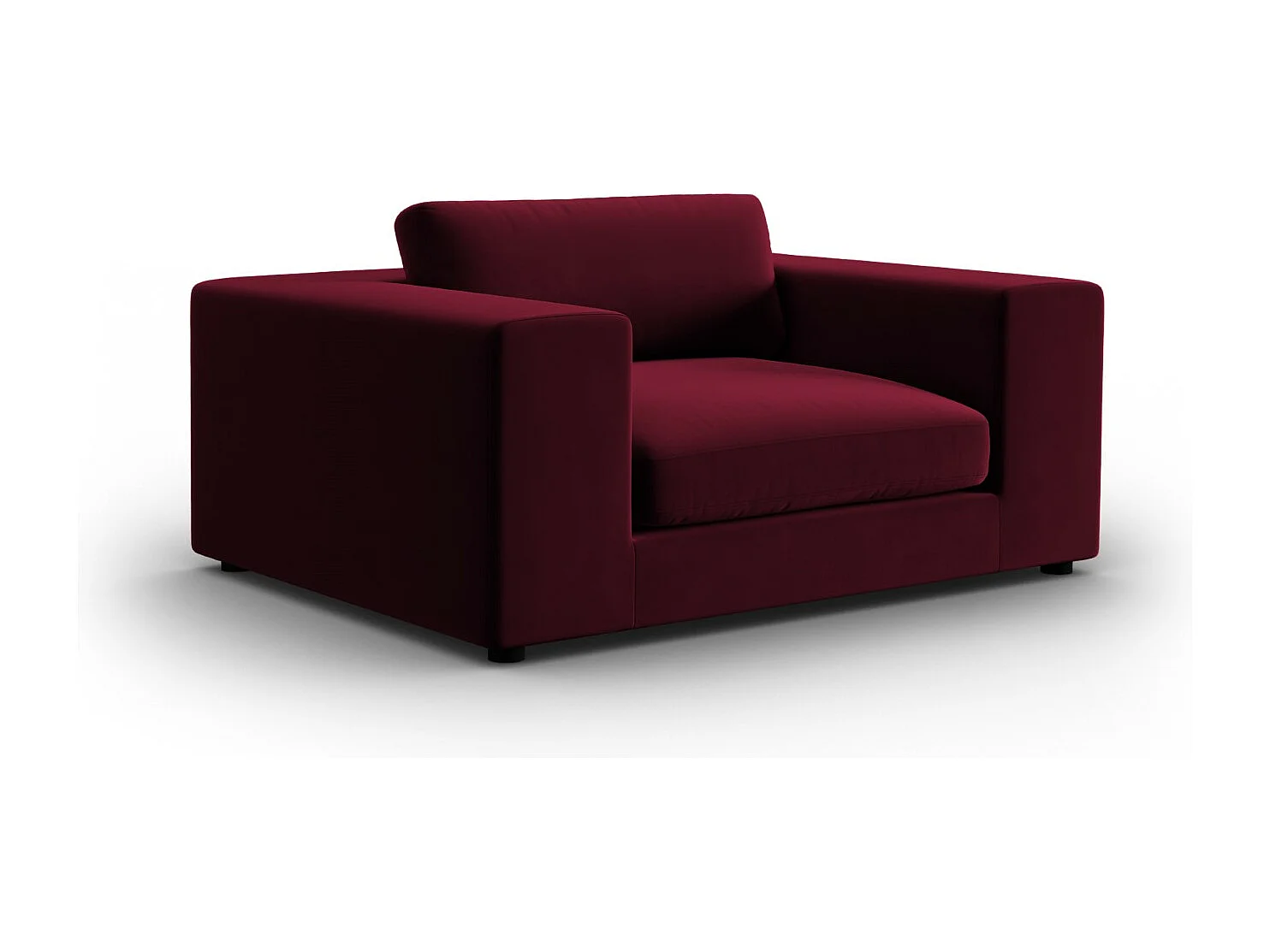 CXL by Christian Lacroix - Bank "Tendance" 1,5 zitplaatsen, Flueel, Rood - 156x122x72cm